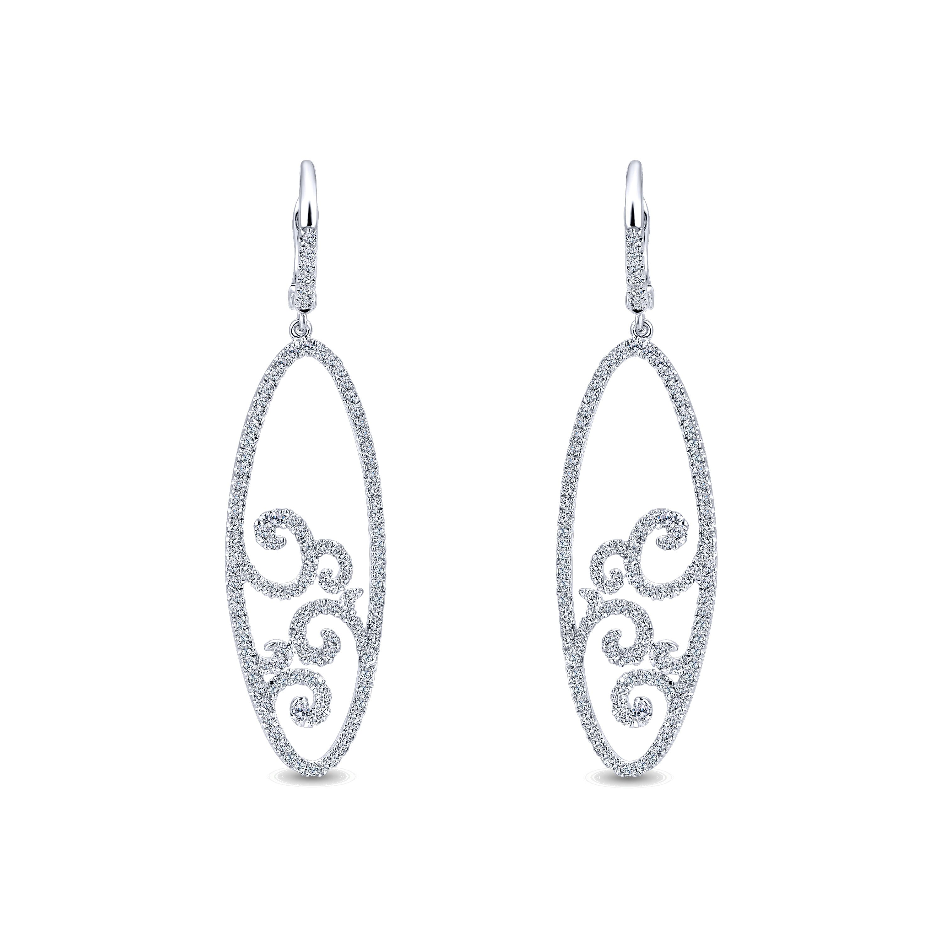 14k White Gold Diamond Drop 14k White Gold Diamond Drop