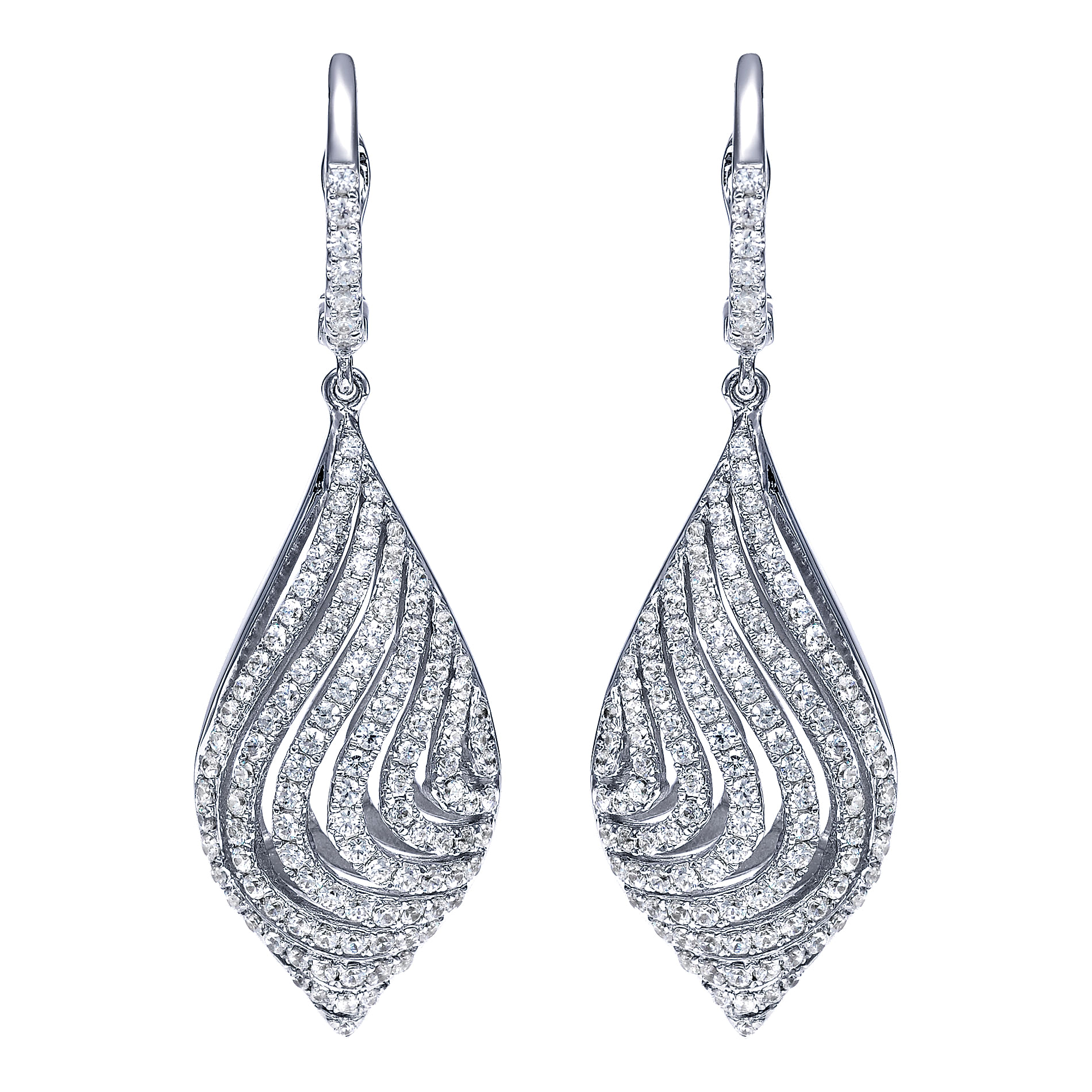 14k White Gold Diamond Drop 14k White Gold Diamond Drop