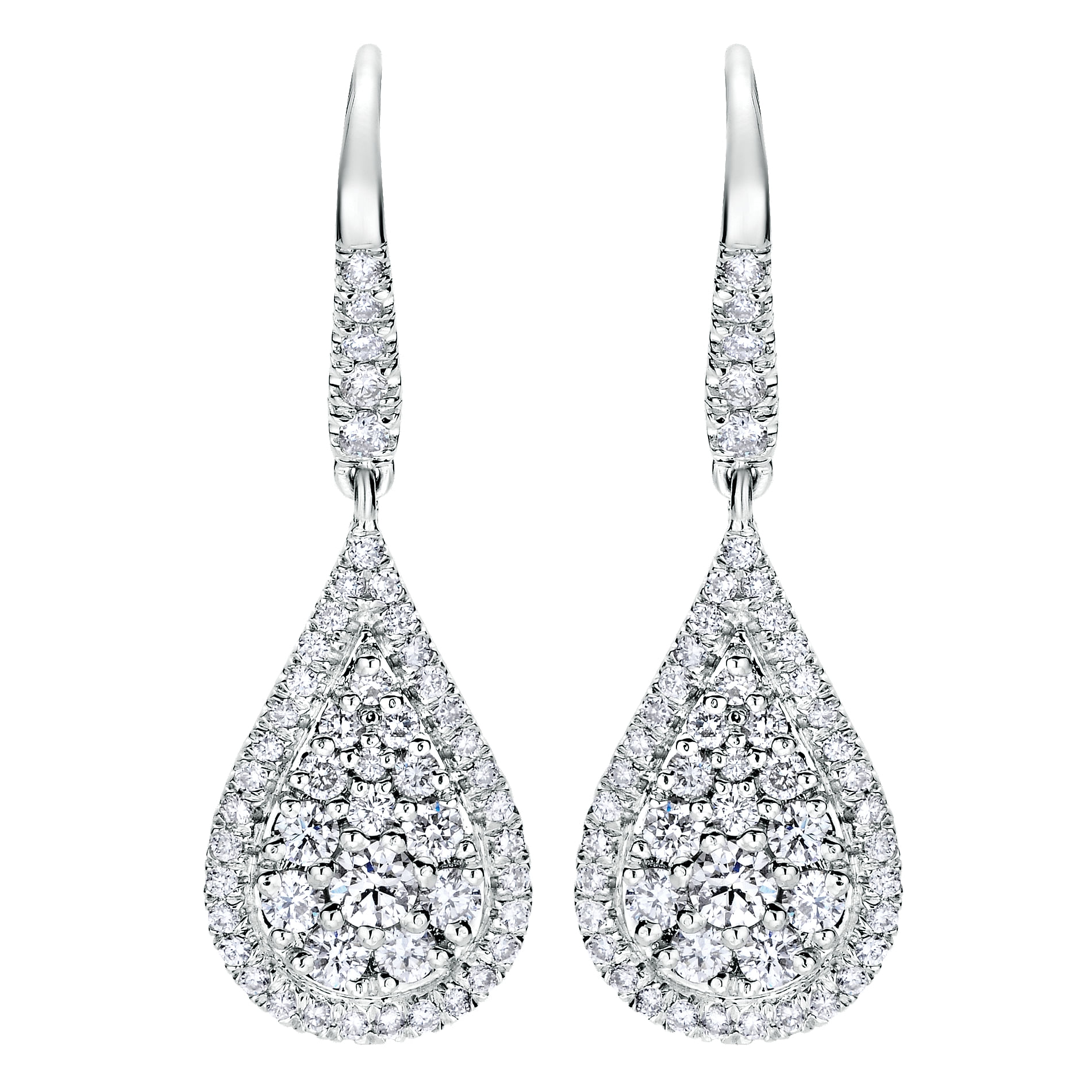 14k White Gold Diamond Drop 14k White Gold Diamond Drop