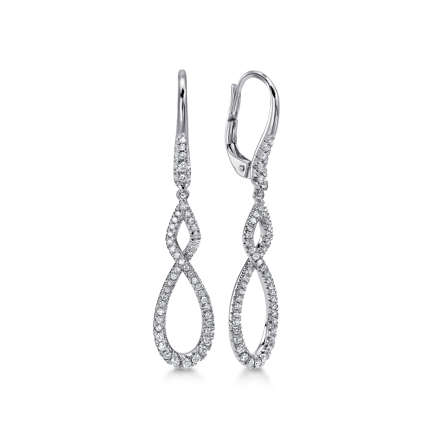 14k White Gold Diamond Drop 14k White Gold Diamond Drop
