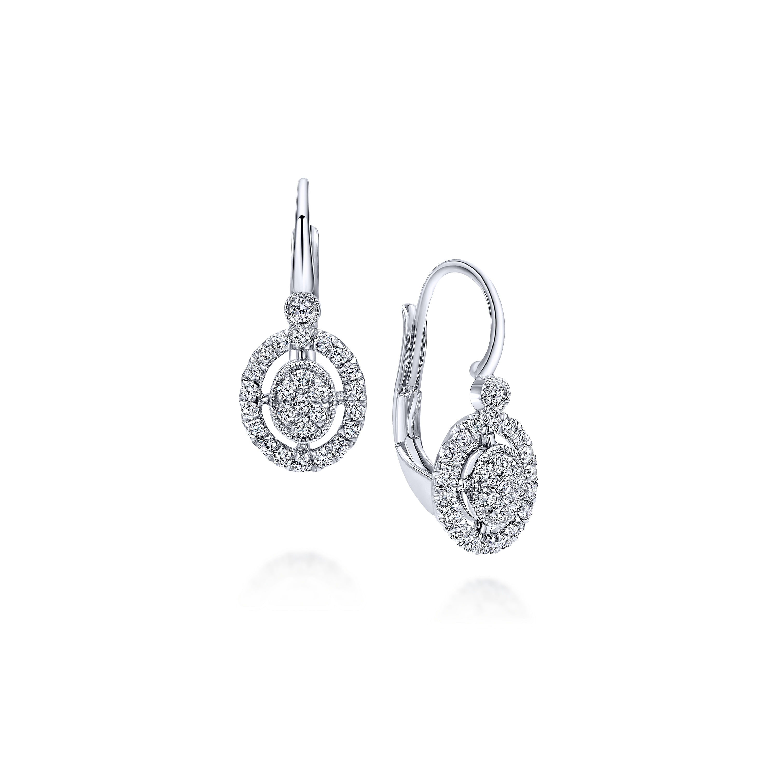 14k White Gold Diamond Drop 14k White Gold Diamond Drop