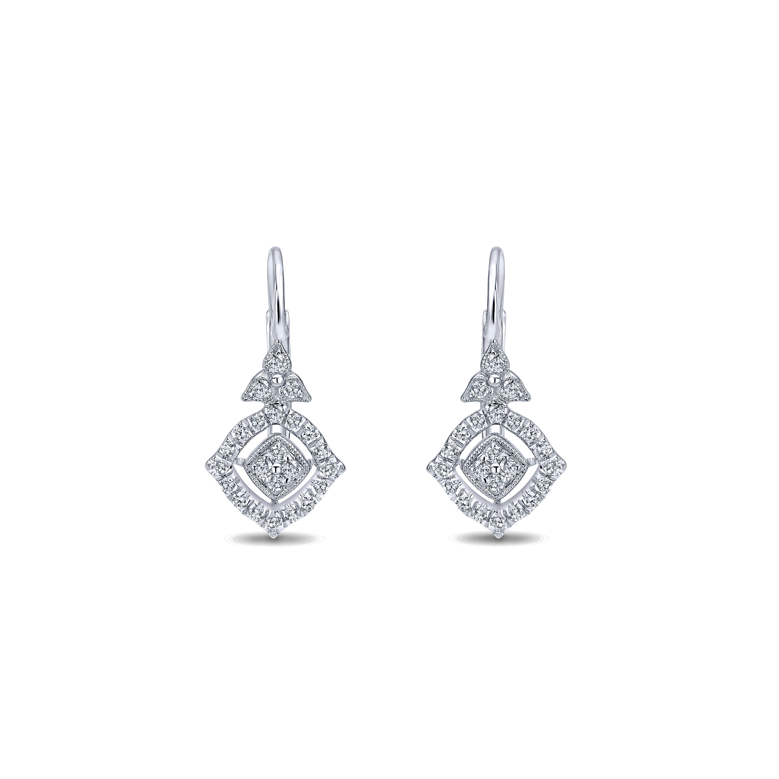 14k White Gold Diamond Drop 14k White Gold Diamond Drop