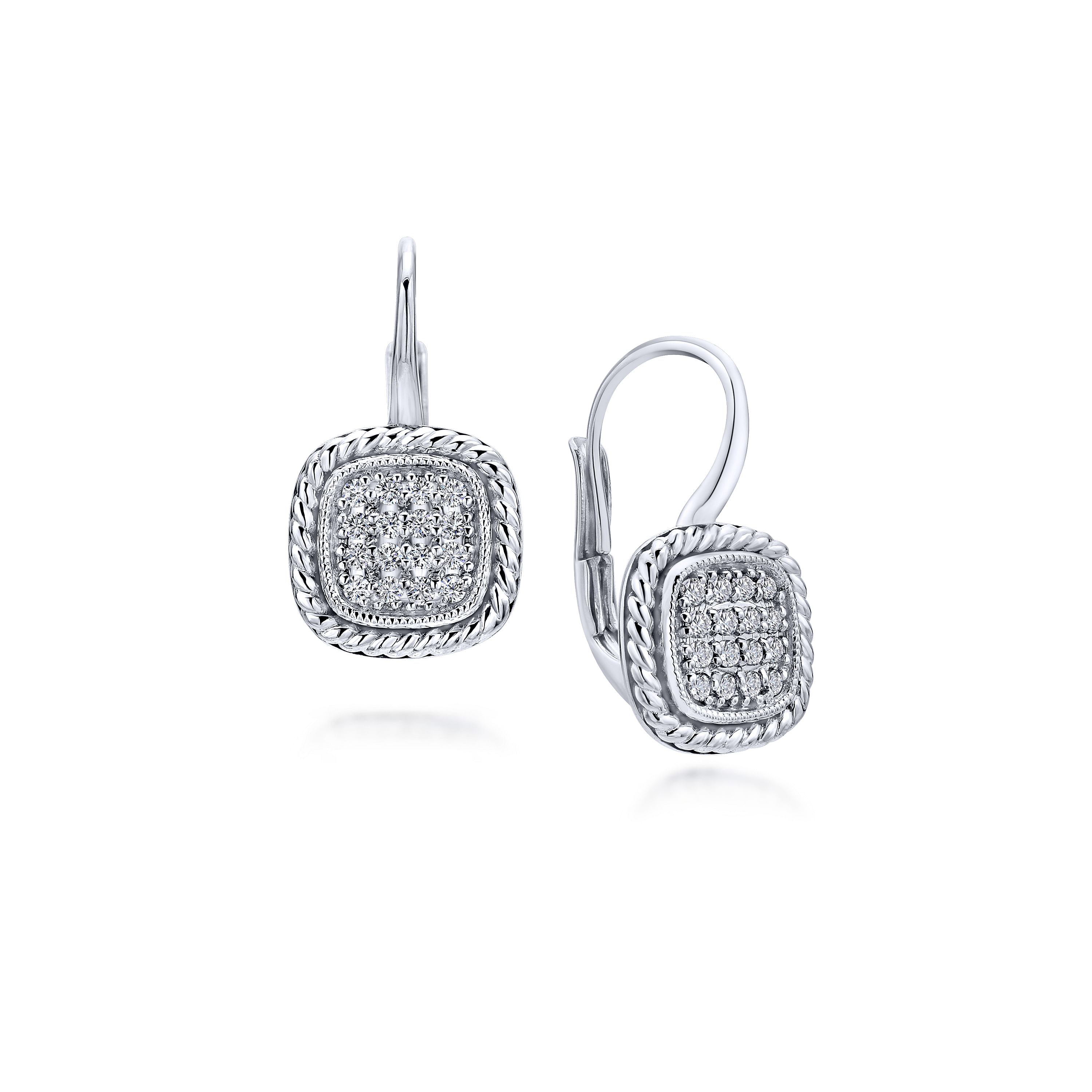 14k White Gold Diamond Drop 14k White Gold Diamond Drop