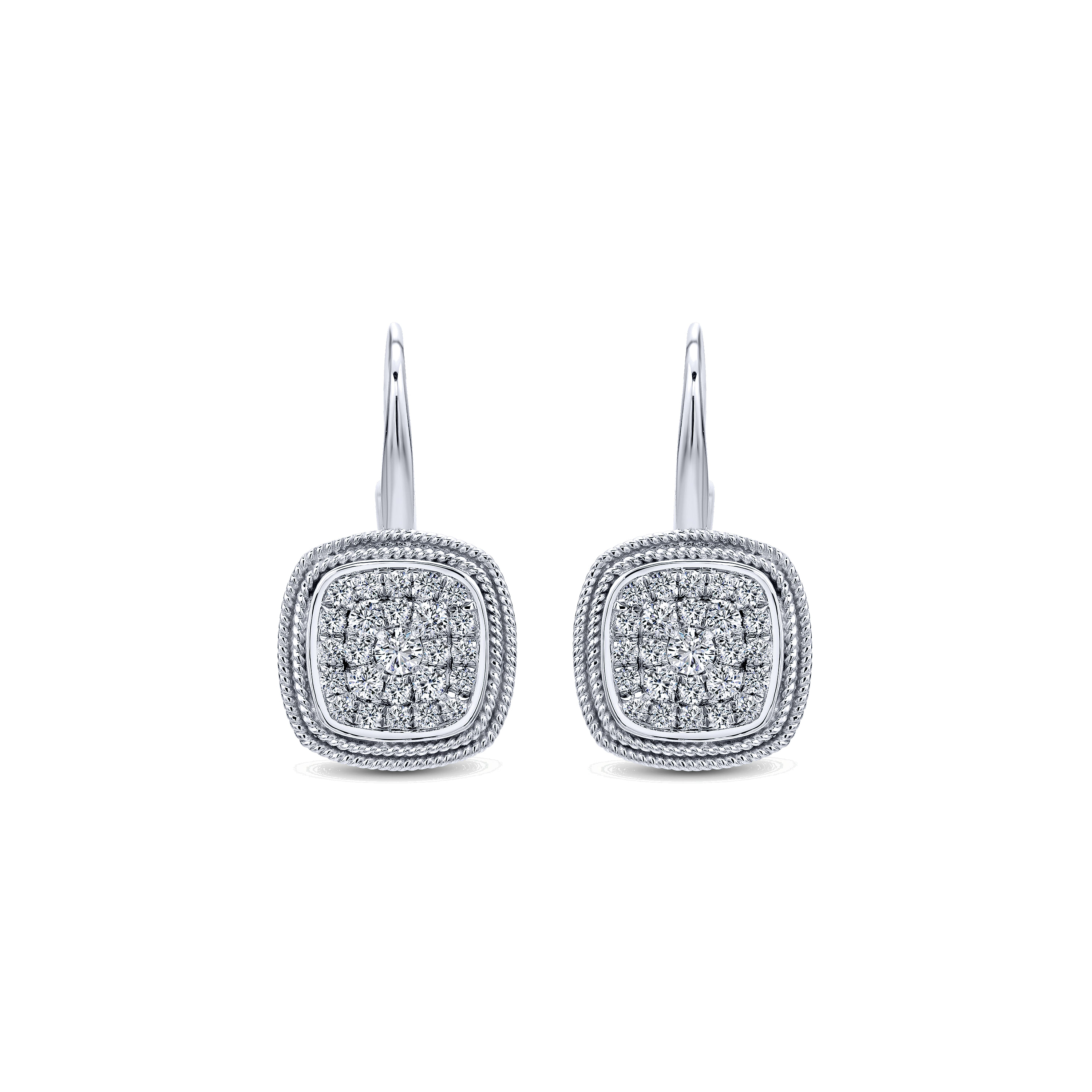 14k White Gold Diamond Drop 14k White Gold Diamond Drop