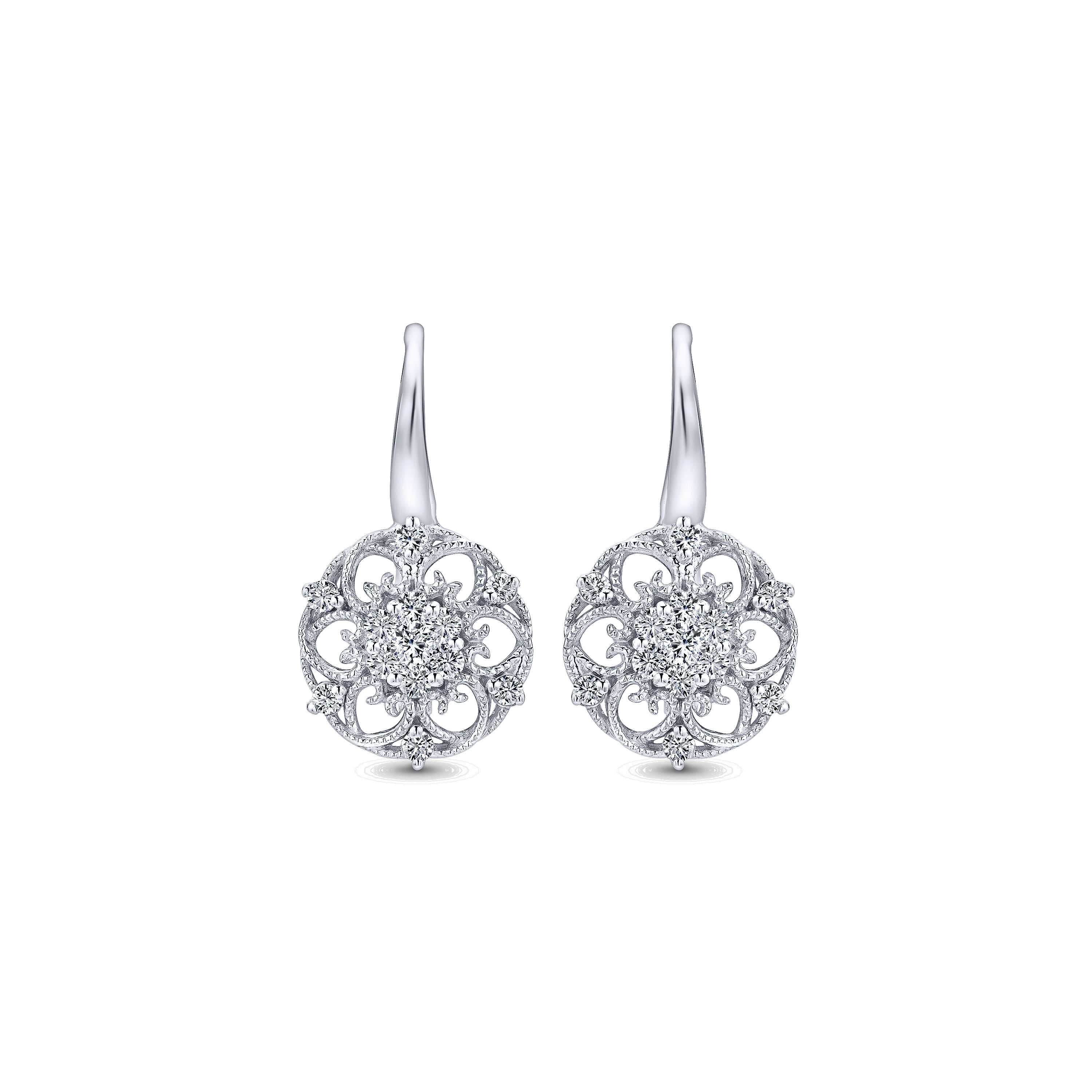 14k White Gold Diamond Drop 14k White Gold Diamond Drop