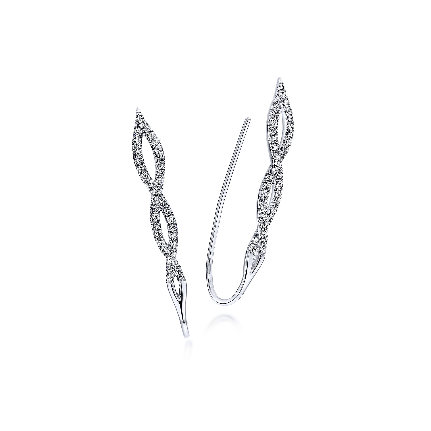 14k White Gold Diamond Drop 14k White Gold Diamond Drop