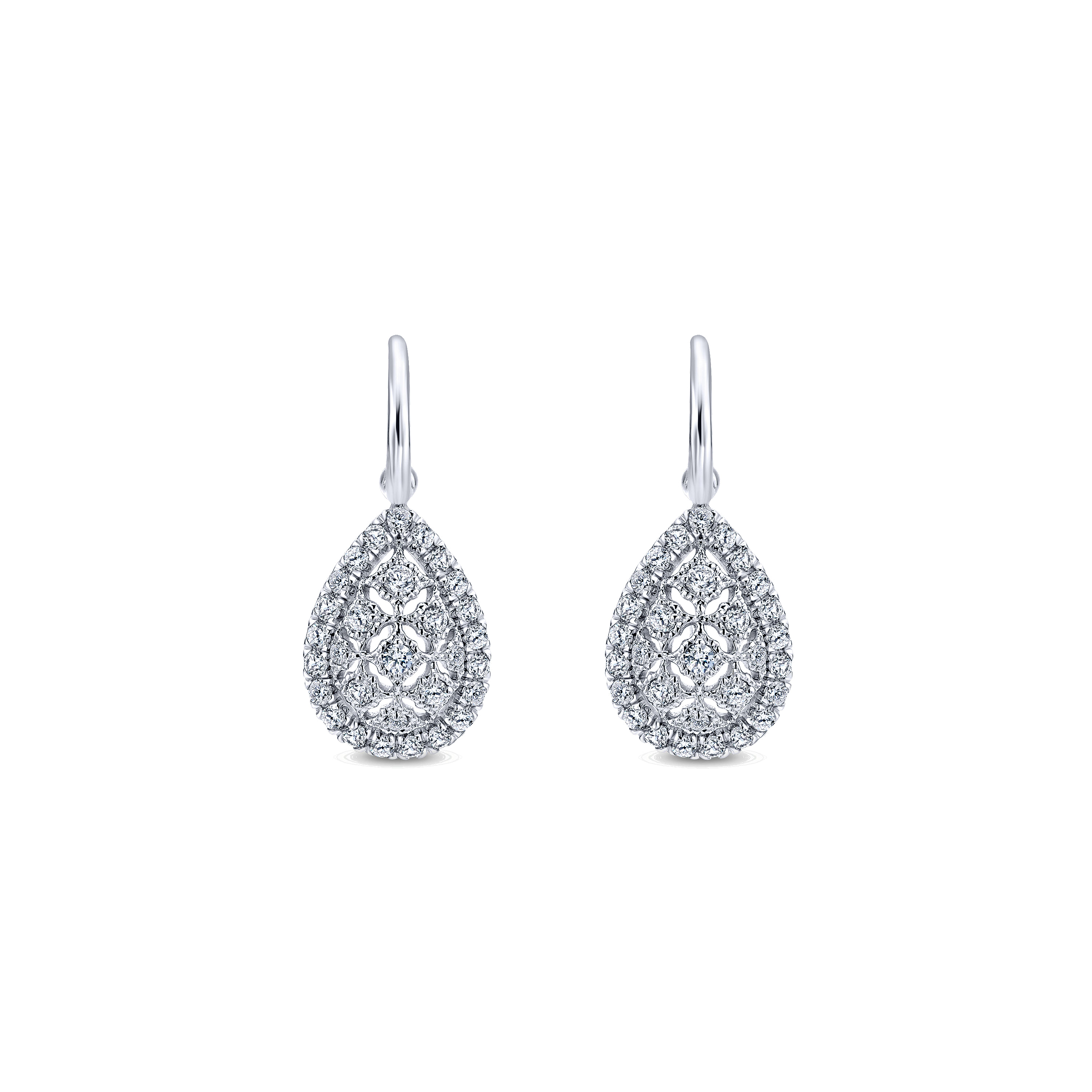 14k White Gold Diamond Drop 14k White Gold Diamond Drop