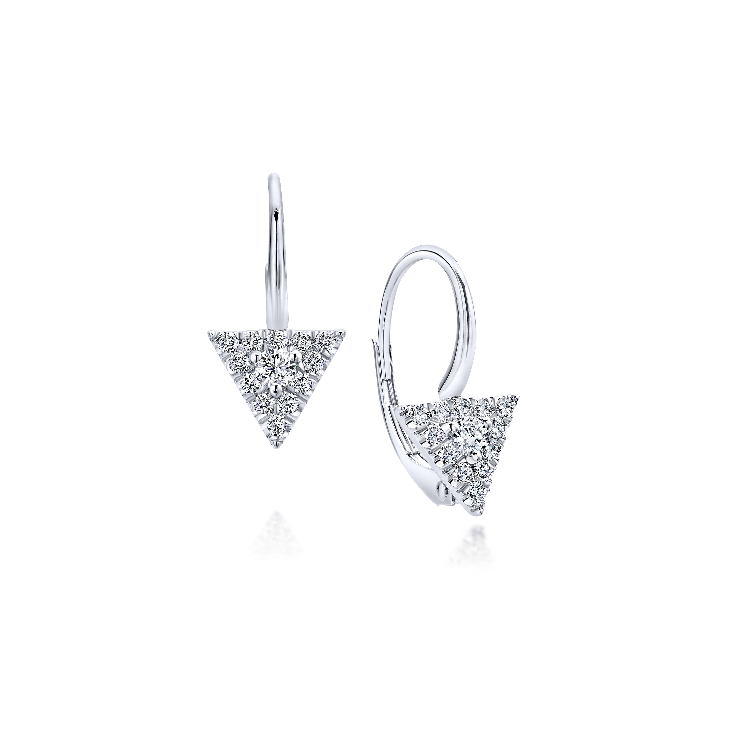 14k White Gold Diamond Drop 14k White Gold Diamond Drop