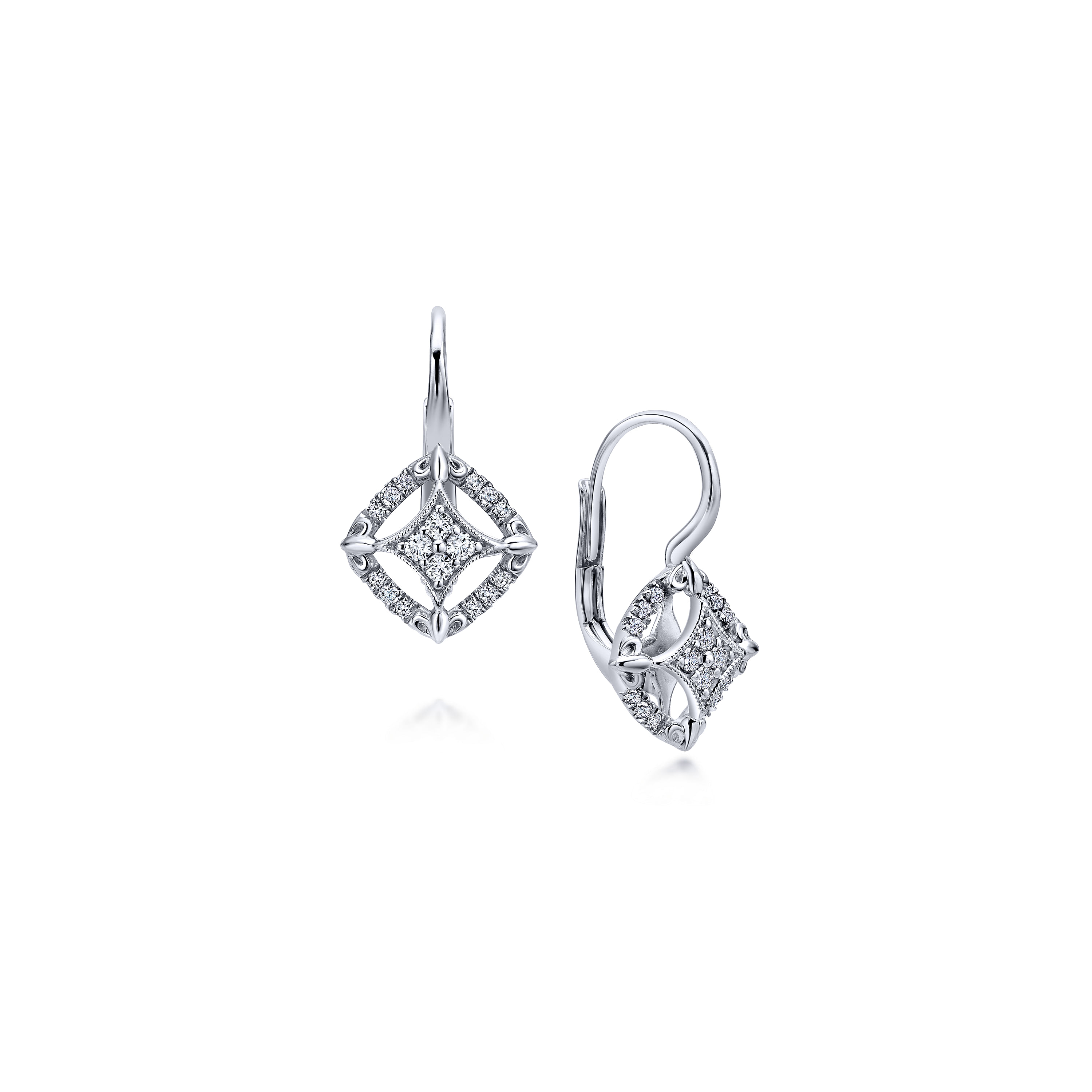 14k White Gold Diamond Drop 14k White Gold Diamond Drop