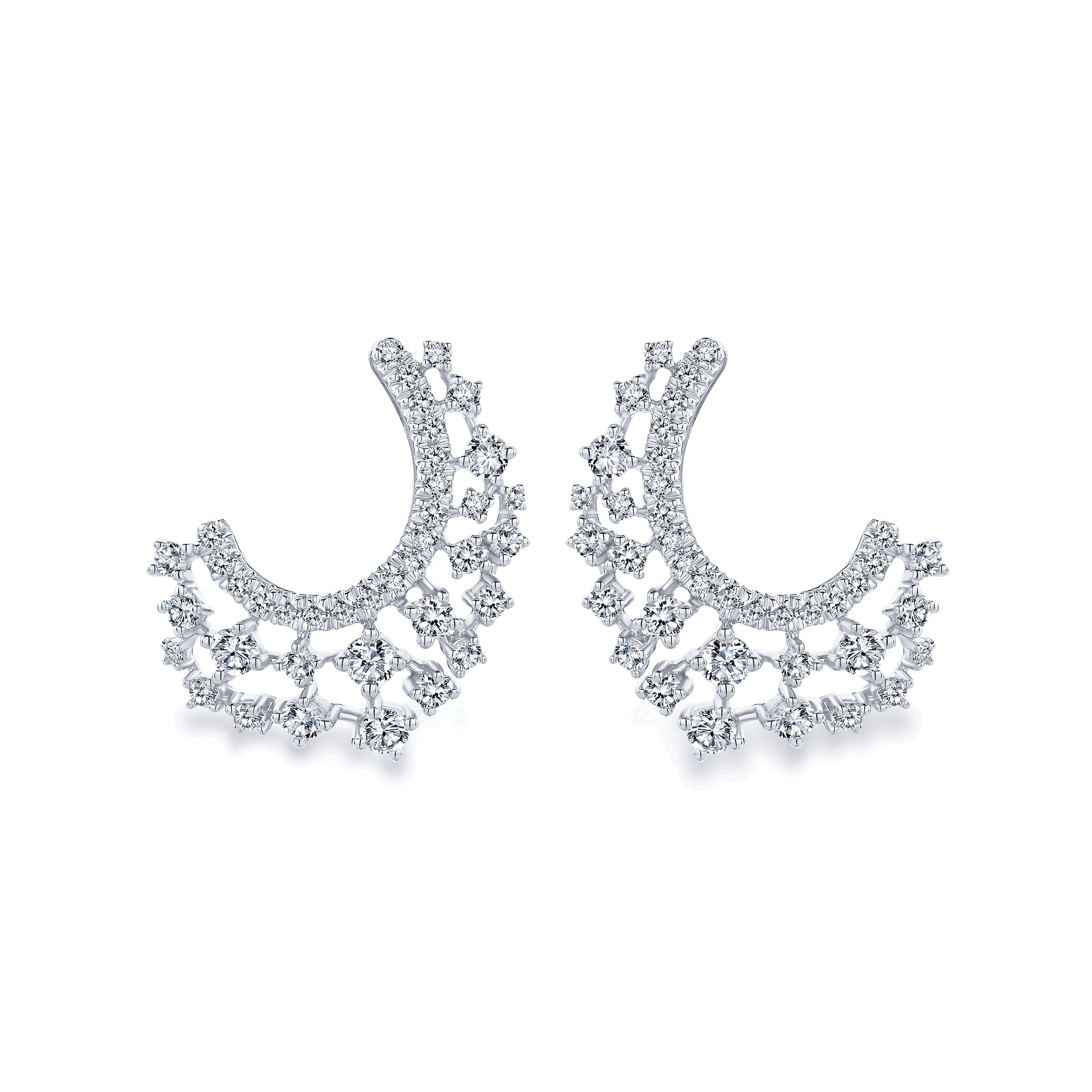 14k White Gold Diamond Drop 14k White Gold Diamond Drop