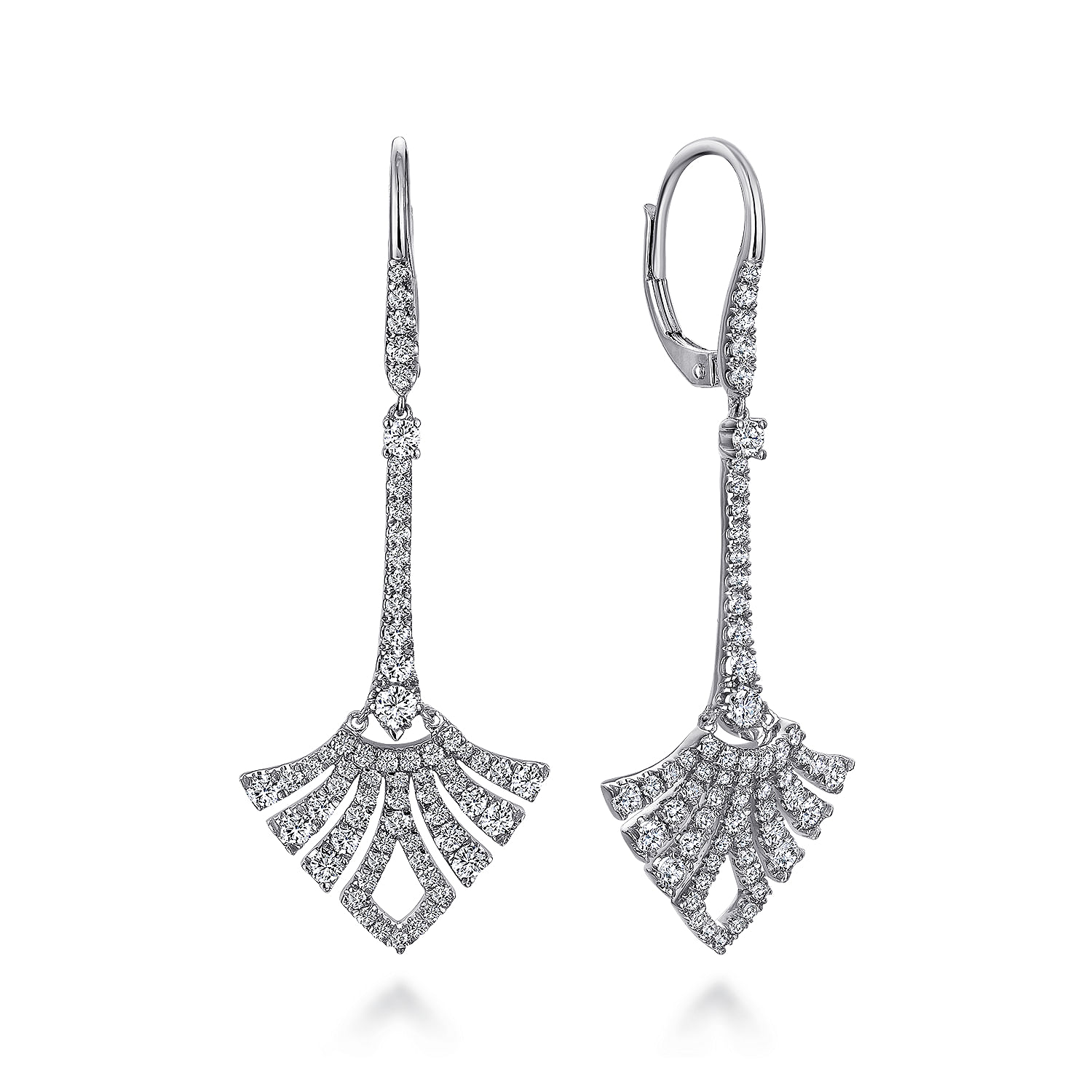 14k White Gold Diamond Drop 14k White Gold Diamond Drop