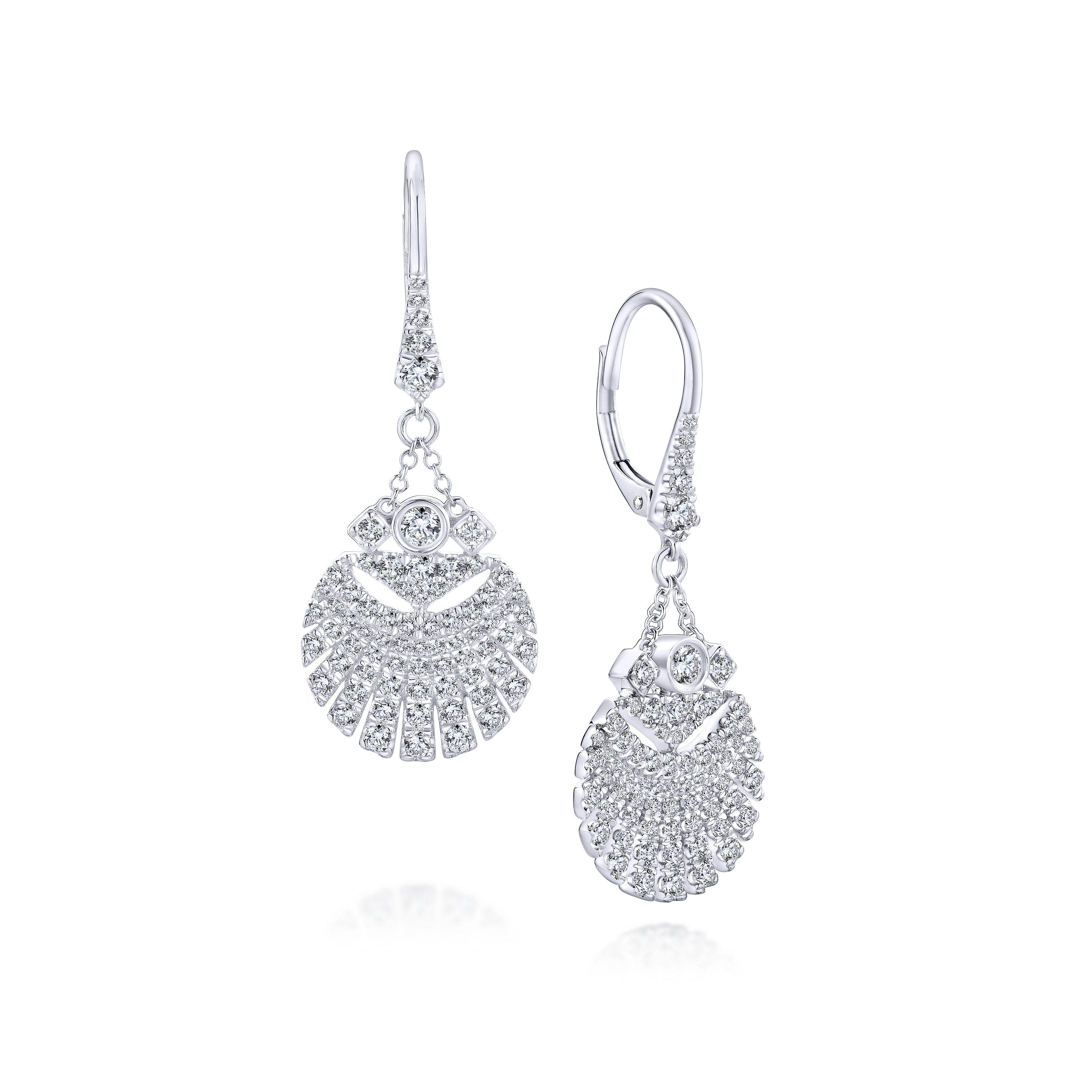 14k White Gold Diamond Drop 14k White Gold Diamond Drop