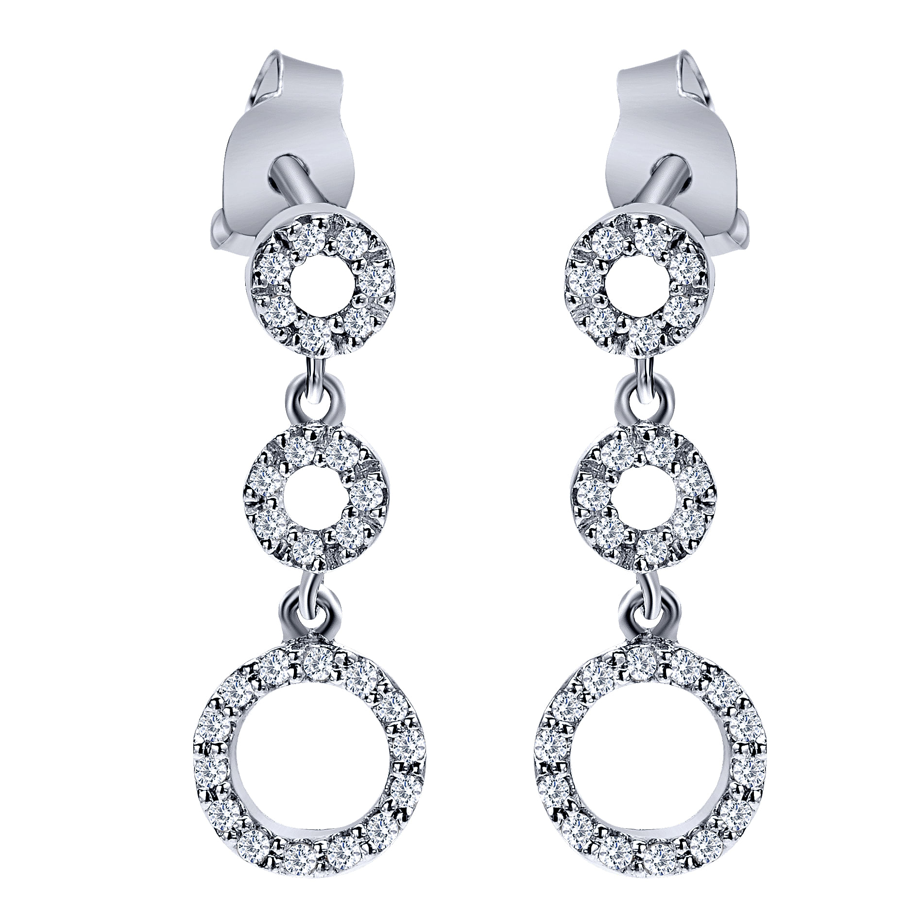 14k White Gold Diamond Drop 14k White Gold Diamond Drop