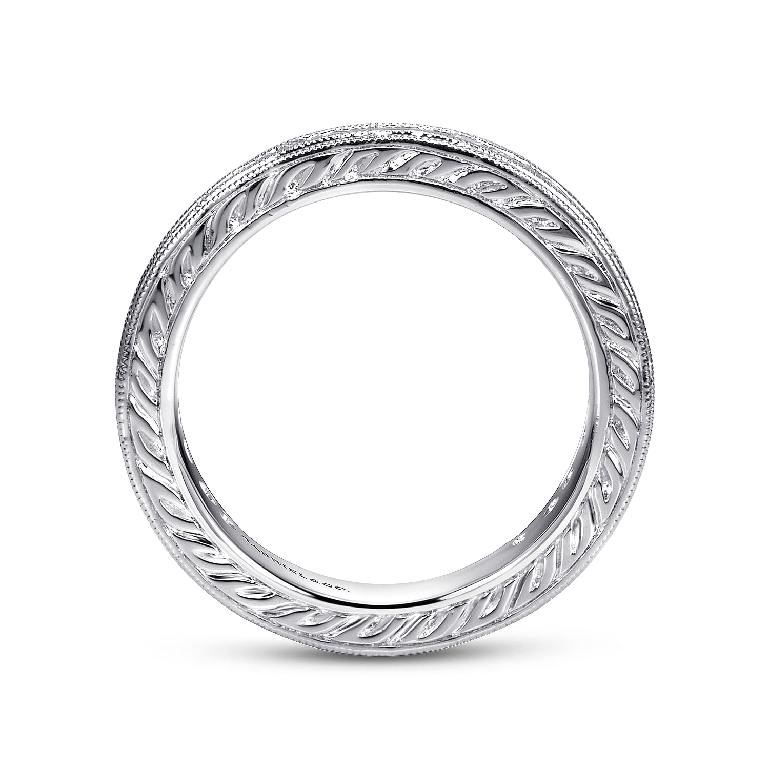 14k White Gold Diamond Eternity Band Anniversary Band angle 2 14k White Gold Diamond Eternity Band Anniversary Band angle 2
