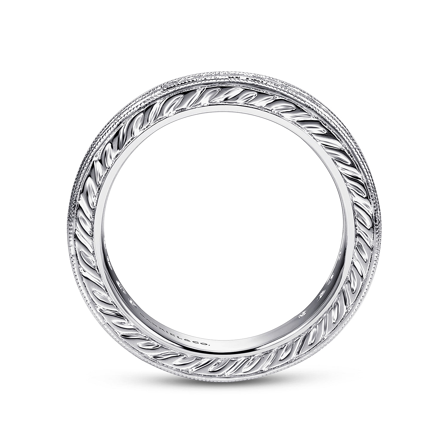 14k White Gold Diamond Eternity Band Anniversary Band angle 2 14k White Gold Diamond Eternity Band Anniversary Band angle 2