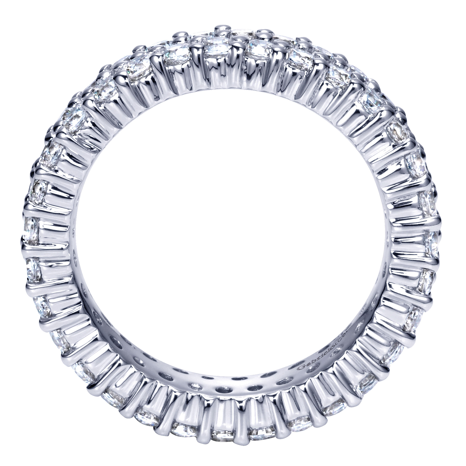 14k White Gold Diamond Eternity Band Anniversary Band angle 2 14k White Gold Diamond Eternity Band Anniversary Band angle 2