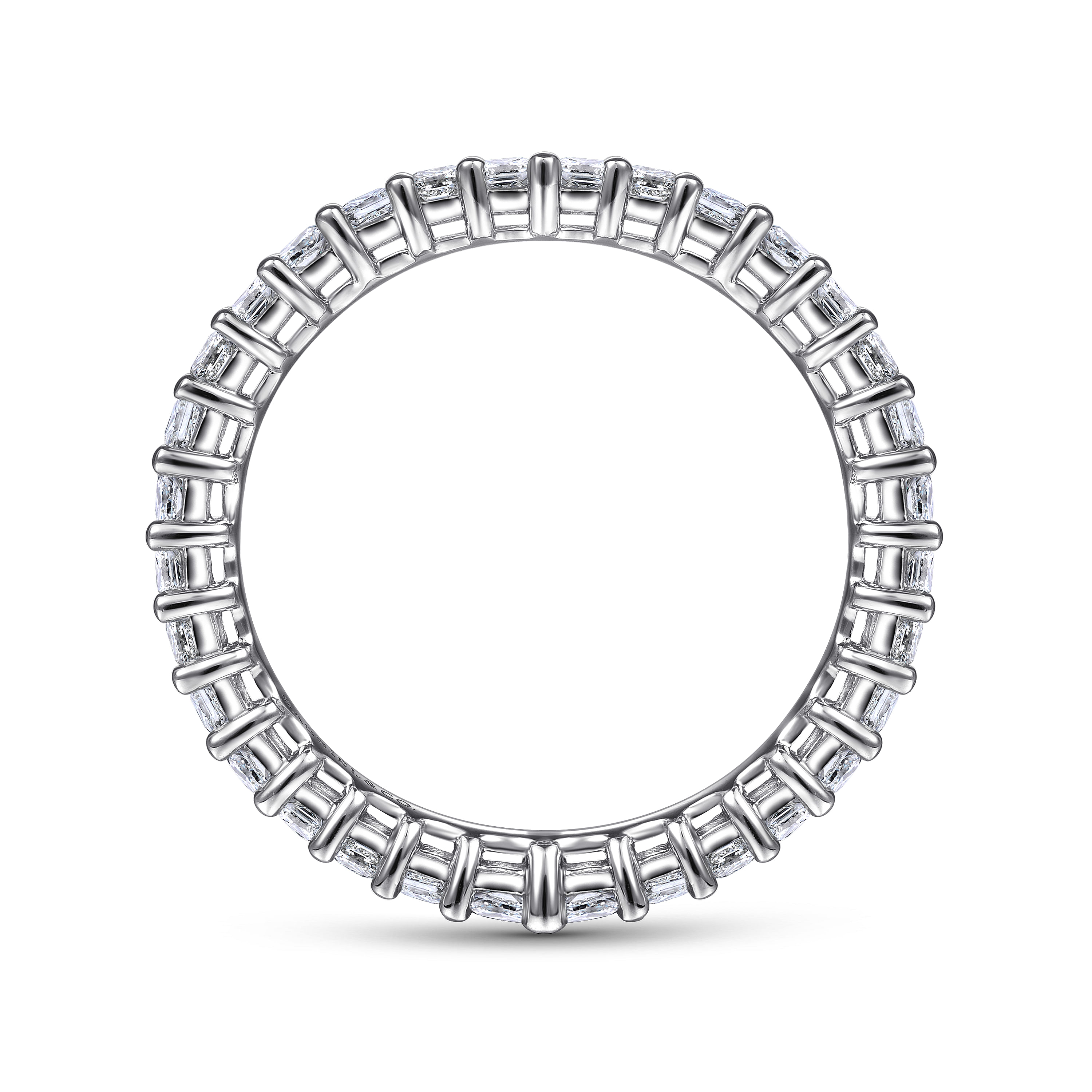 14k White Gold Diamond Eternity Band Anniversary Band angle 2 14k White Gold Diamond Eternity Band Anniversary Band angle 2
