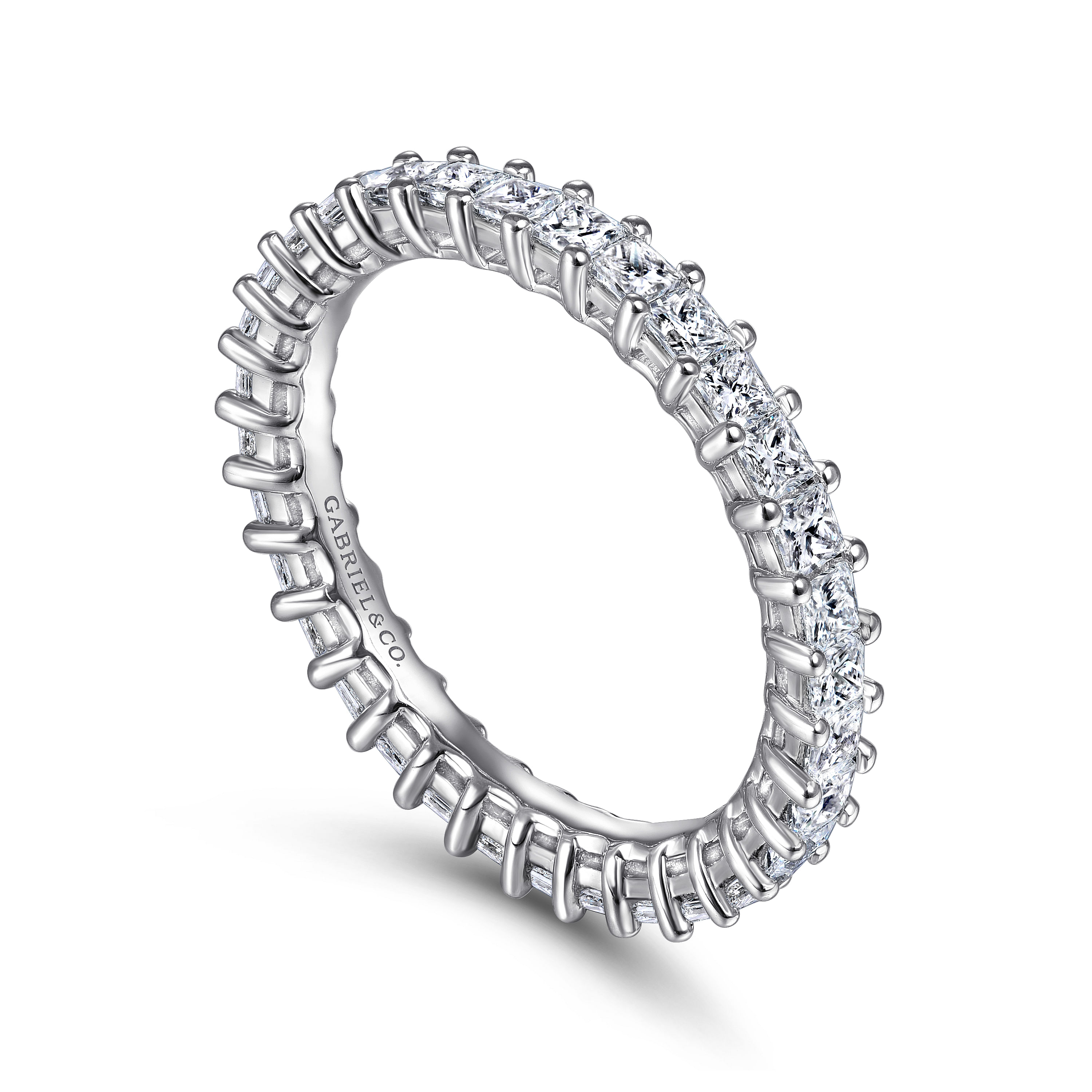 14k White Gold Diamond Eternity Band Anniversary Band angle 3 14k White Gold Diamond Eternity Band Anniversary Band angle 3