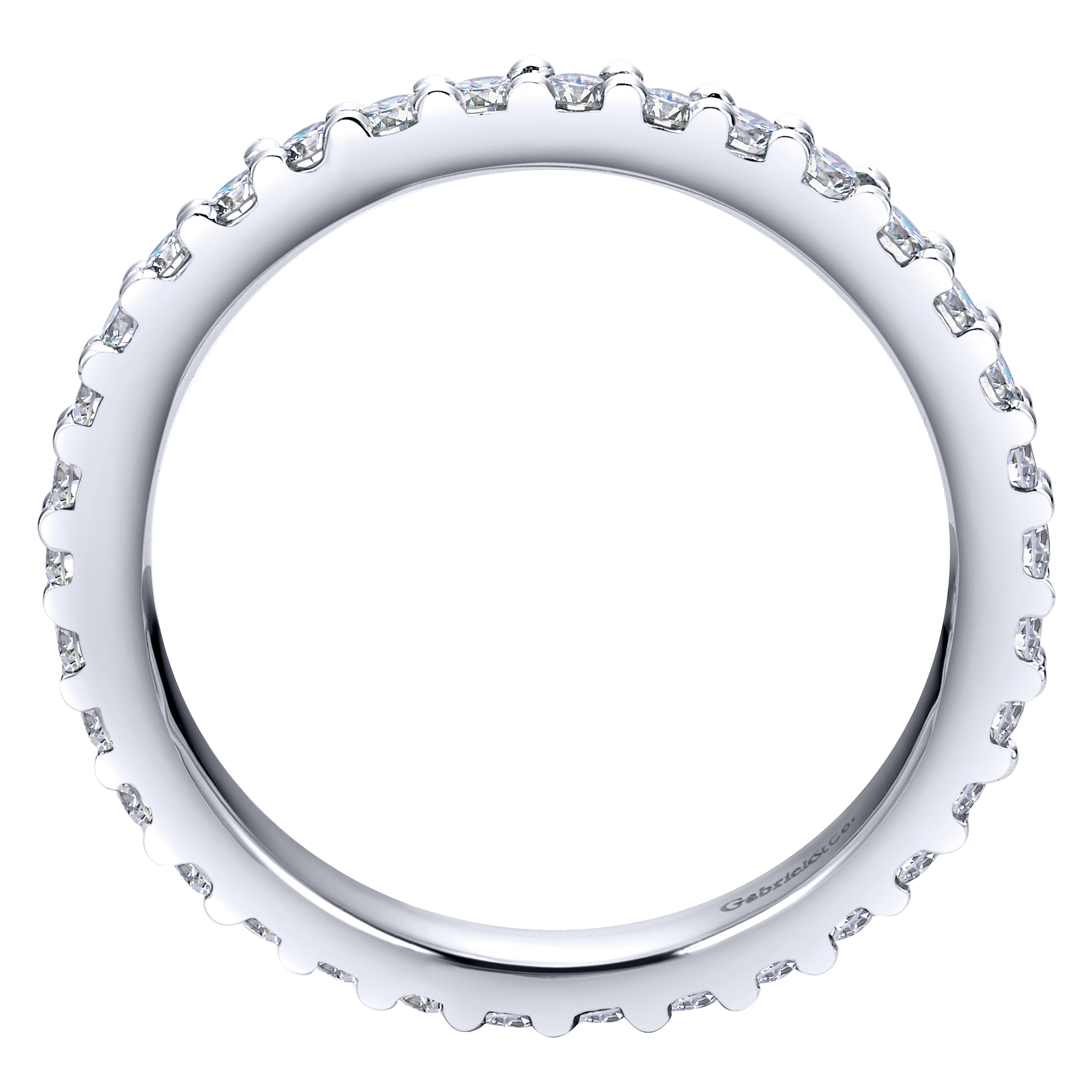 14k White Gold Diamond Eternity Band Anniversary Band angle 2 14k White Gold Diamond Eternity Band Anniversary Band angle 2