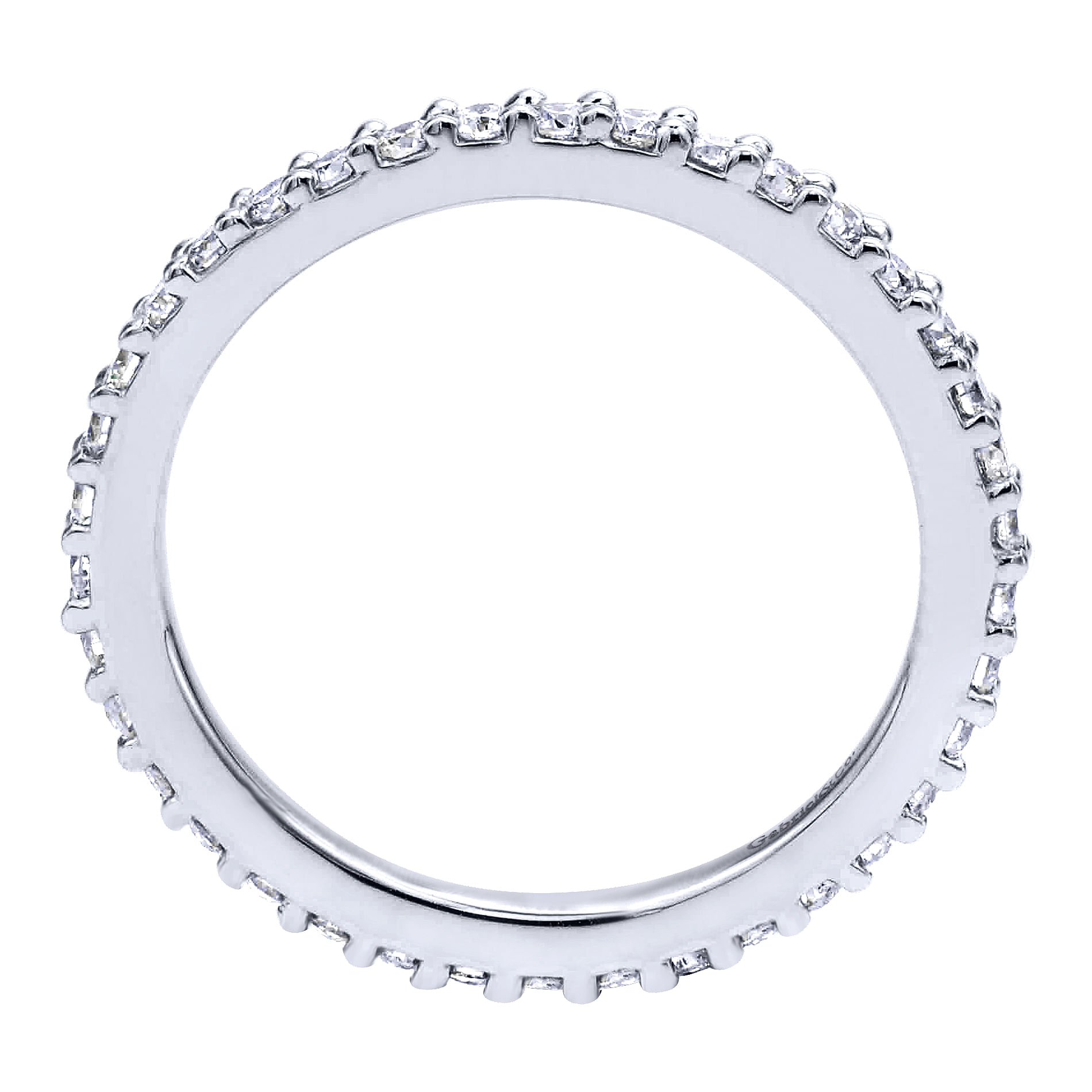 14k White Gold Diamond Eternity Band Anniversary Band angle 2 14k White Gold Diamond Eternity Band Anniversary Band angle 2