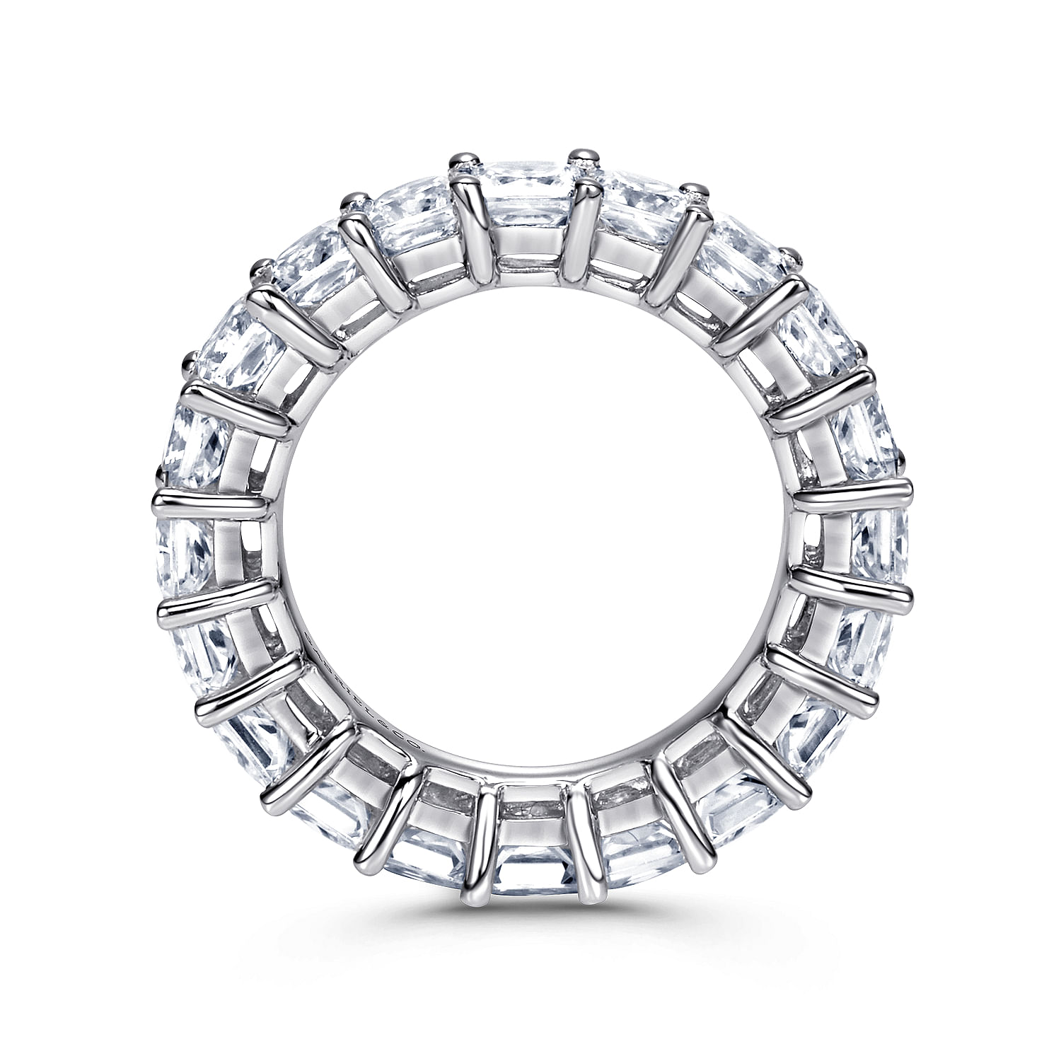 14k White Gold Diamond Eternity Band Anniversary Band angle 2 14k White Gold Diamond Eternity Band Anniversary Band angle 2
