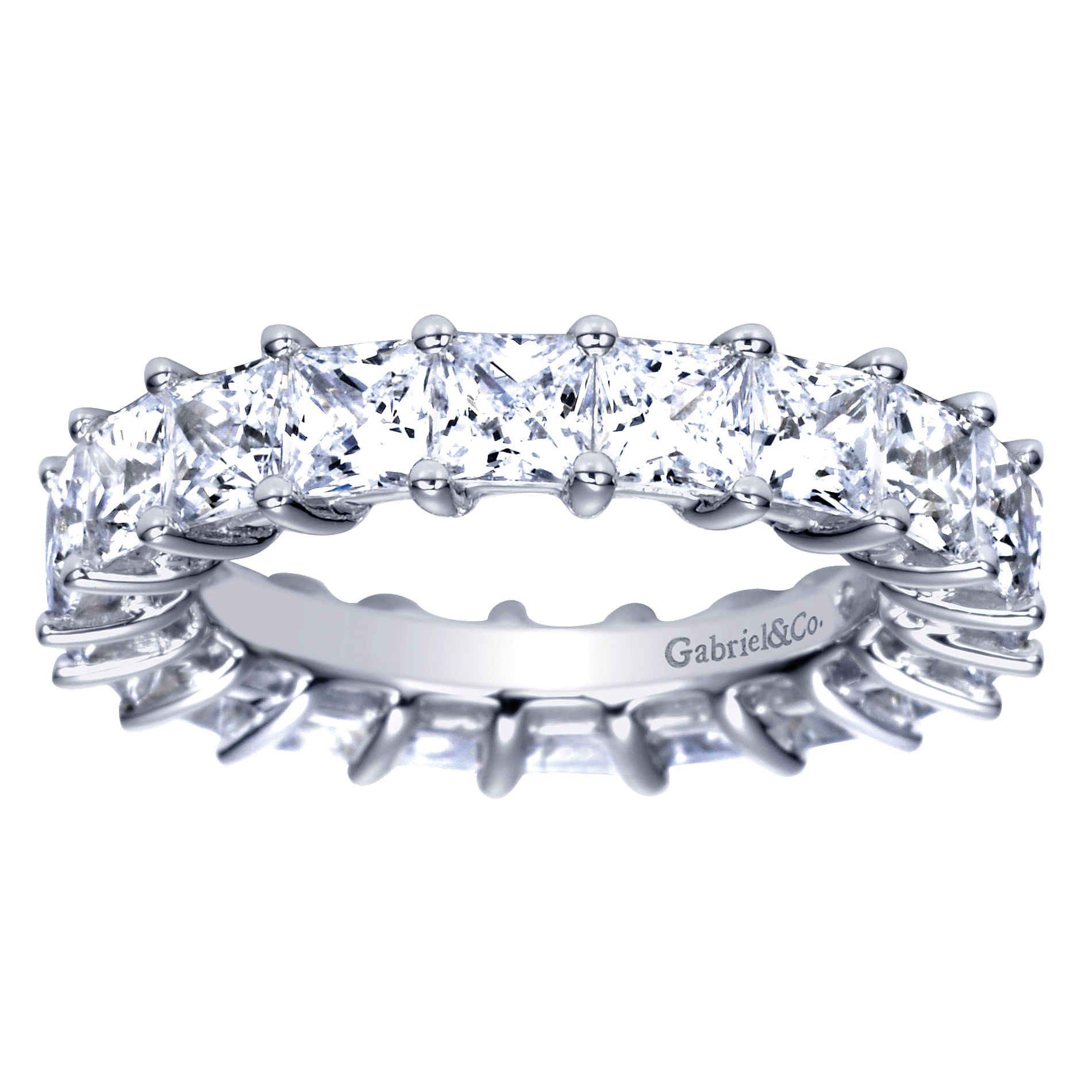 14k White Gold Diamond Eternity Band Anniversary Band angle 5 14k White Gold Diamond Eternity Band Anniversary Band angle 5