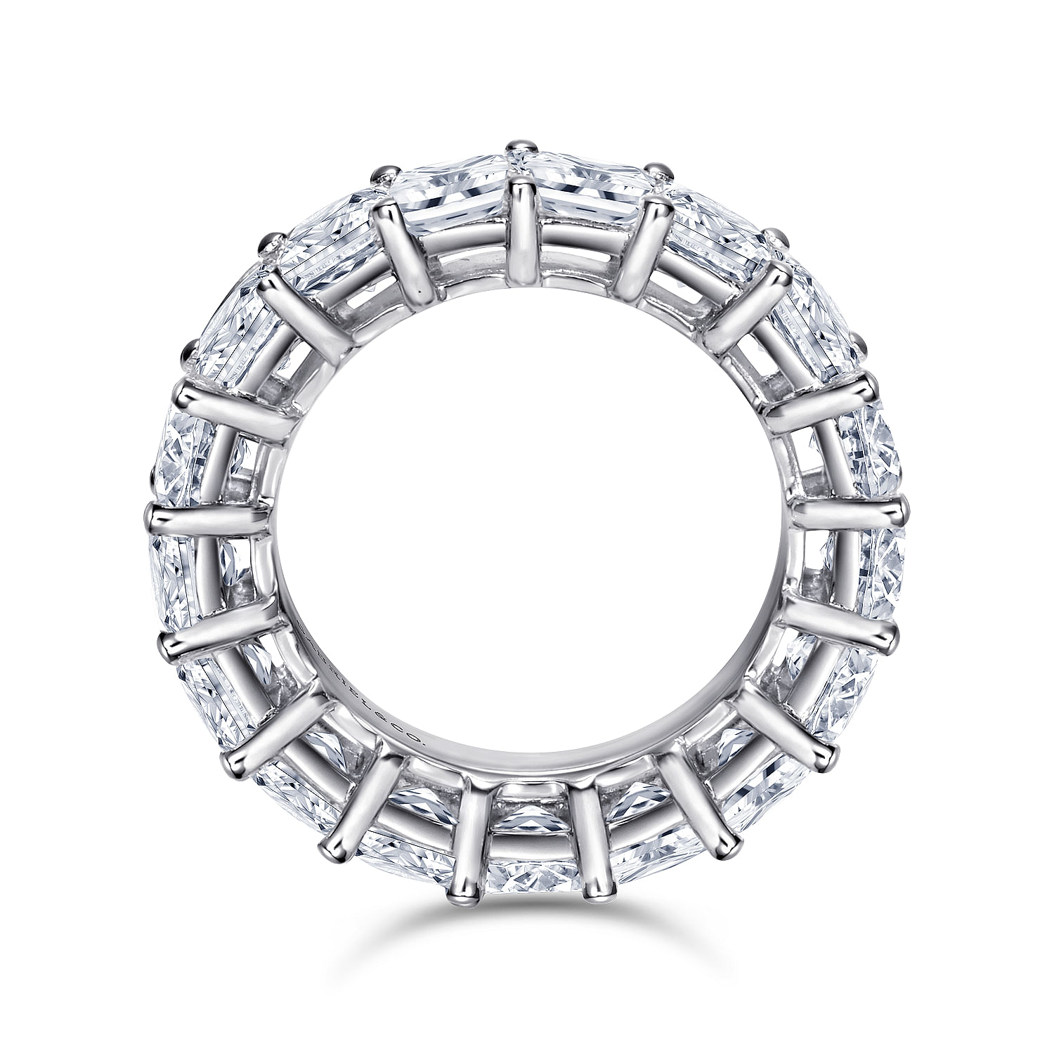14k White Gold Diamond Eternity Band Anniversary Band angle 2 14k White Gold Diamond Eternity Band Anniversary Band angle 2