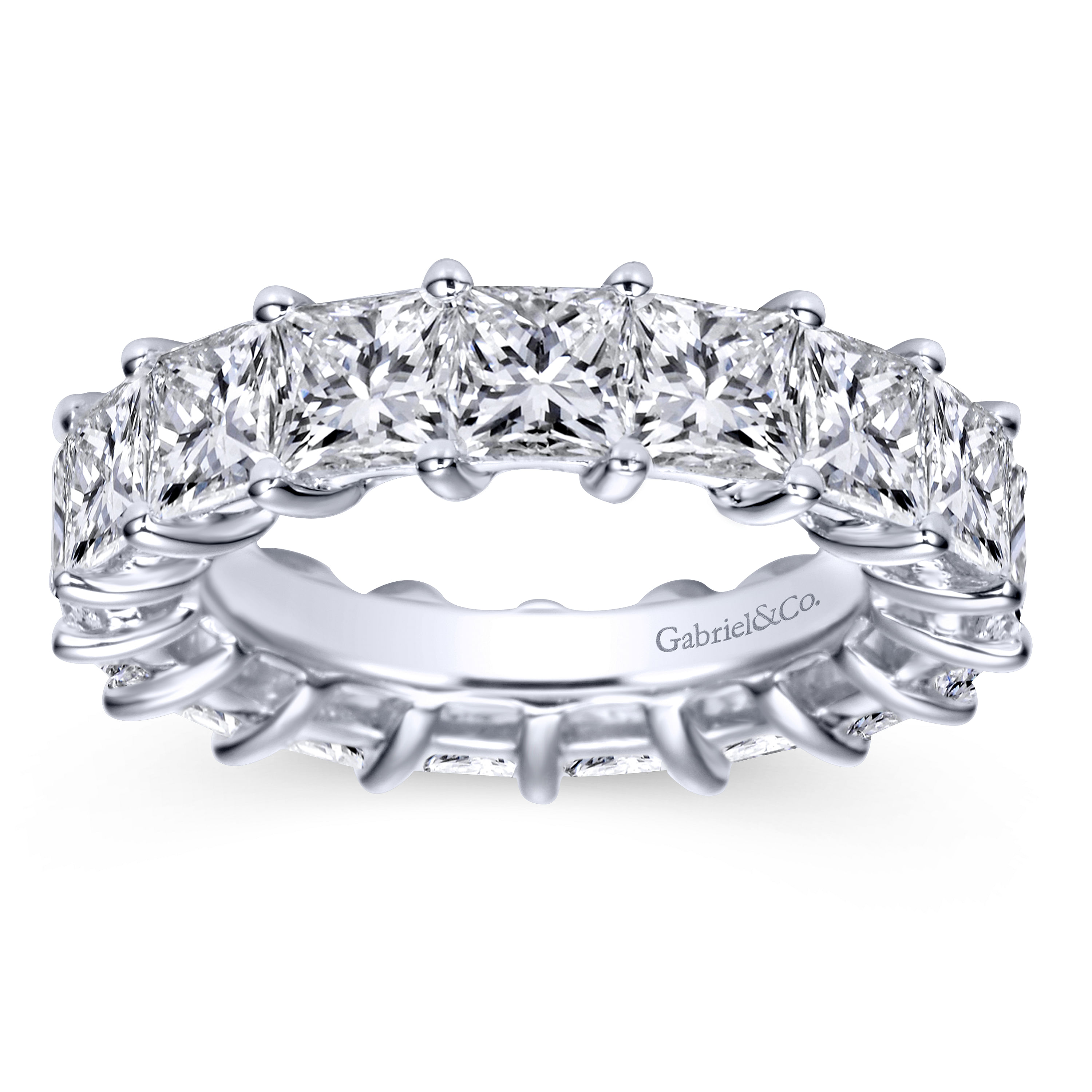 14k White Gold Diamond Eternity Band Anniversary Band angle 5 14k White Gold Diamond Eternity Band Anniversary Band angle 5