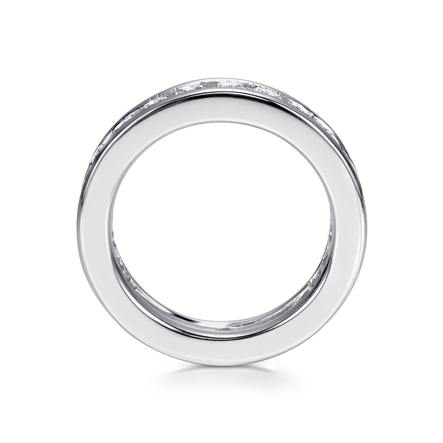 14k White Gold Diamond Eternity Band Anniversary Band angle 2 14k White Gold Diamond Eternity Band Anniversary Band angle 2