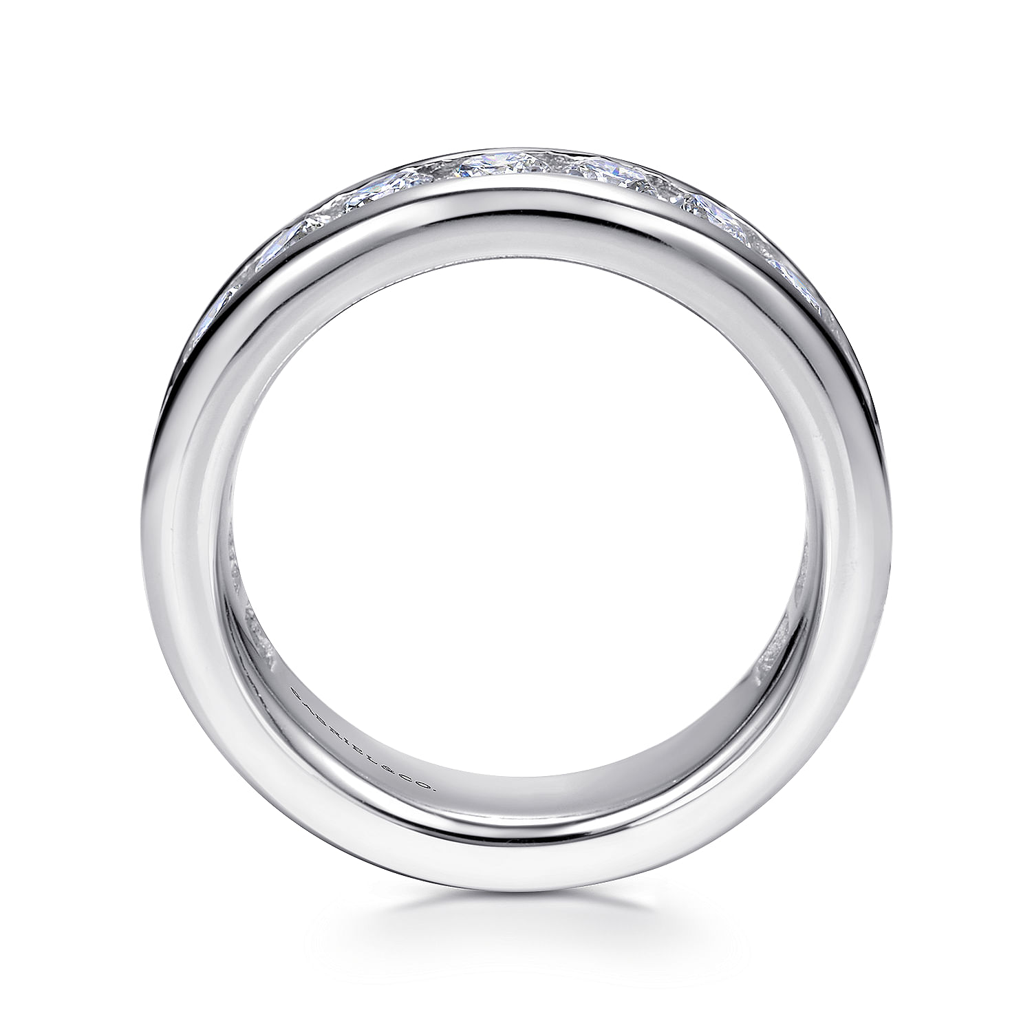 14k White Gold Diamond Eternity Band Anniversary Band angle 2 14k White Gold Diamond Eternity Band Anniversary Band angle 2