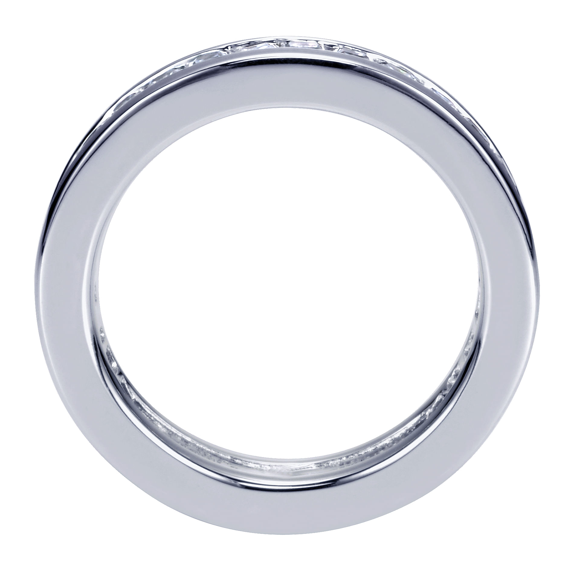 14k White Gold Diamond Eternity Band Anniversary Band angle 2 14k White Gold Diamond Eternity Band Anniversary Band angle 2