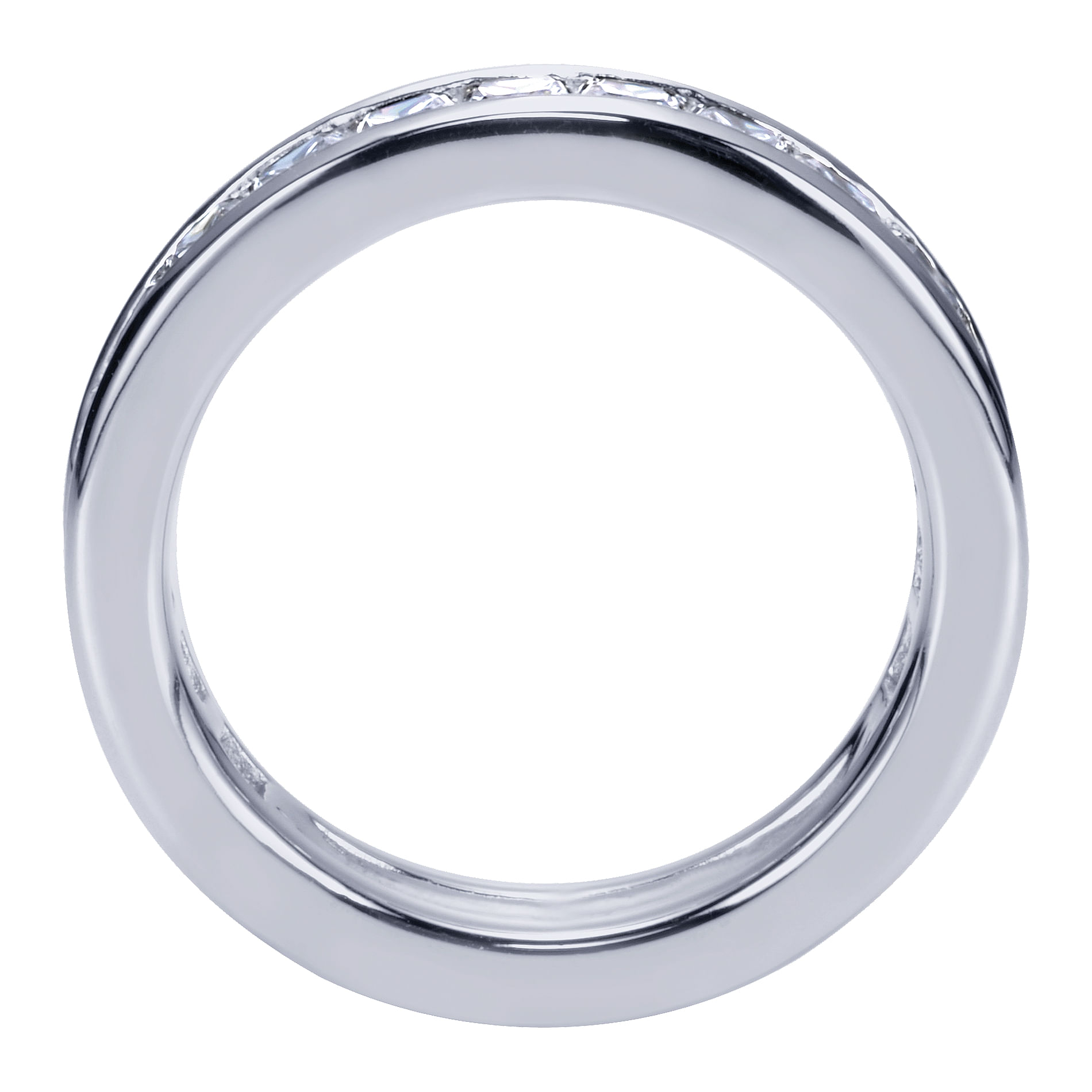 14k White Gold Diamond Eternity Band Anniversary Band angle 2 14k White Gold Diamond Eternity Band Anniversary Band angle 2