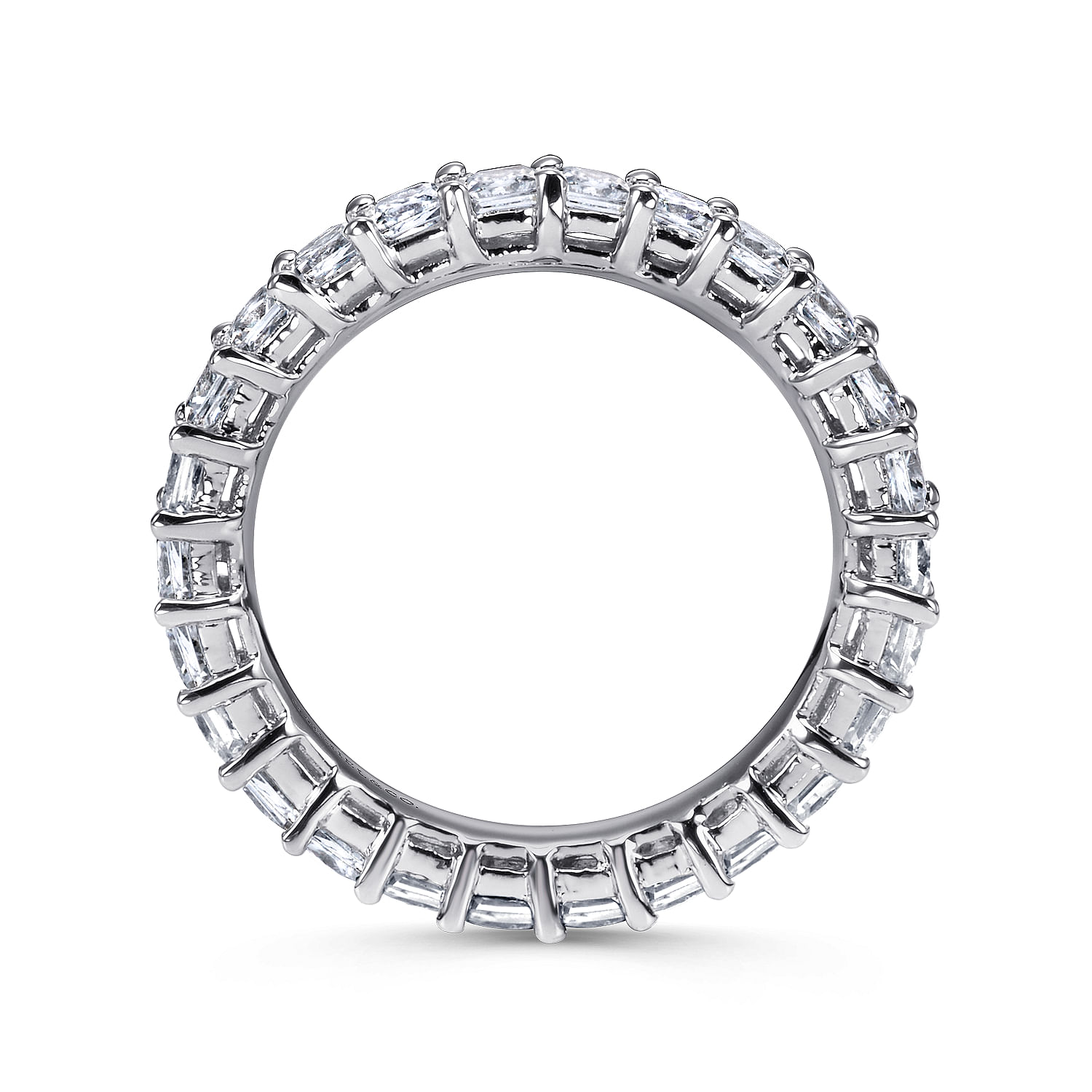 14k White Gold Diamond Eternity Band Anniversary Band angle 2 14k White Gold Diamond Eternity Band Anniversary Band angle 2