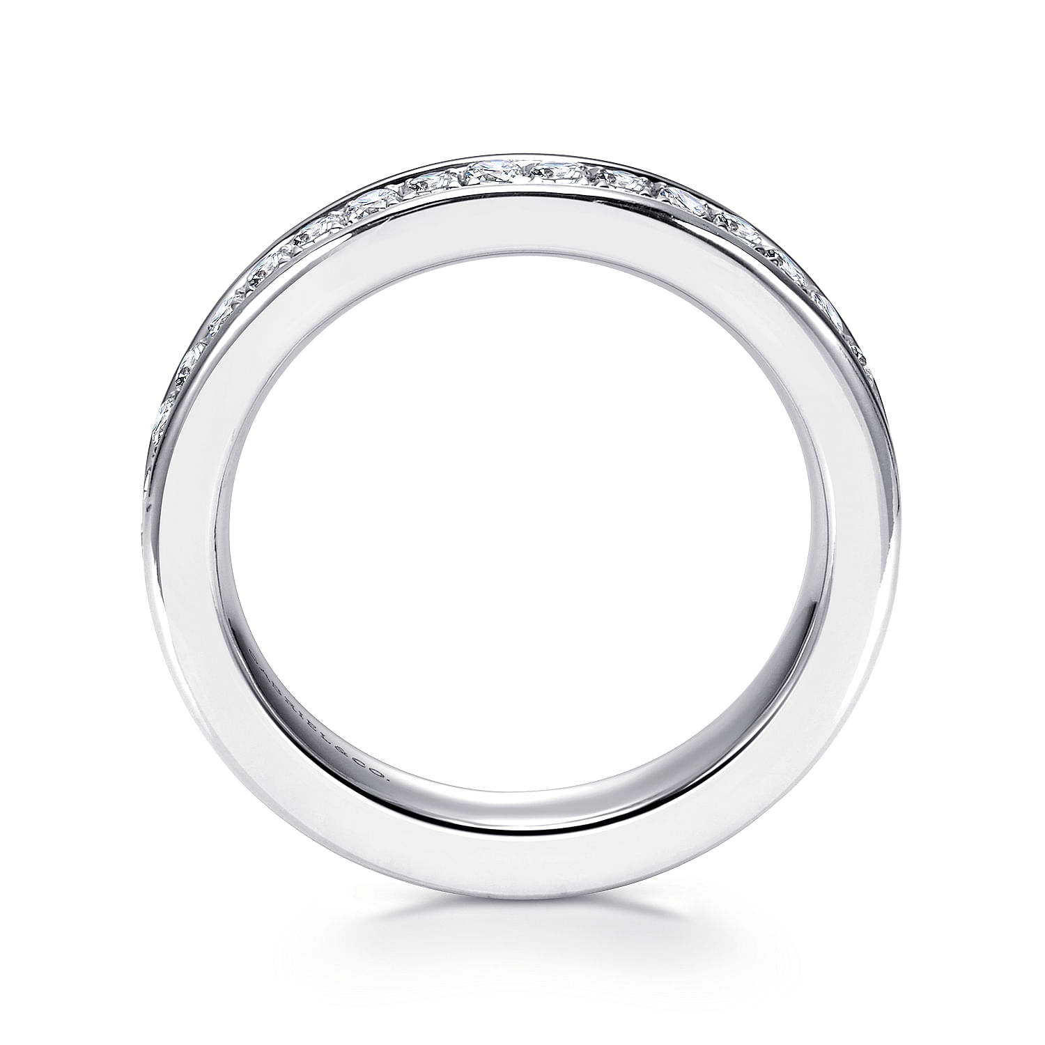 14k White Gold Diamond Eternity Band Anniversary Band angle 2 14k White Gold Diamond Eternity Band Anniversary Band angle 2
