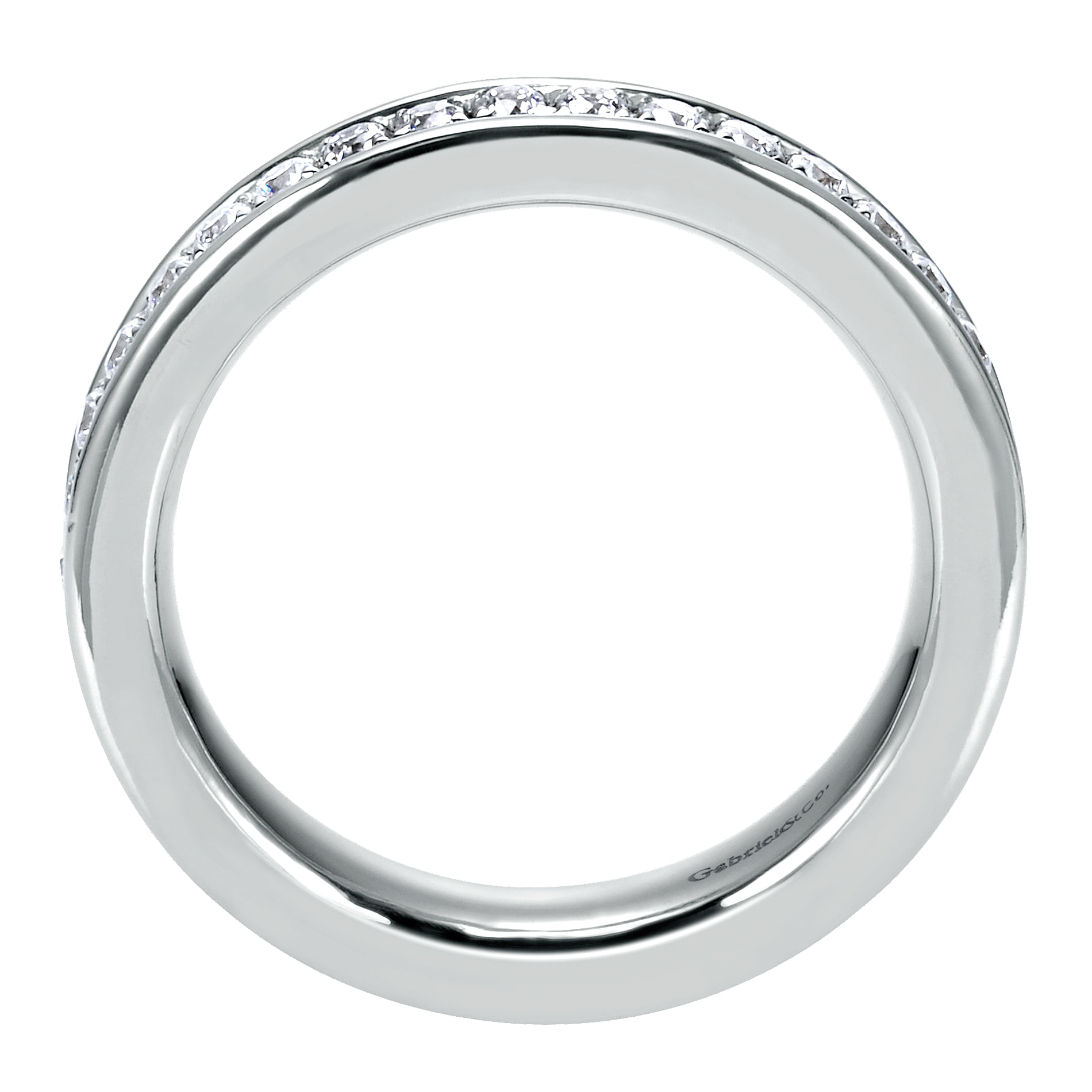14k White Gold Diamond Eternity Band Anniversary Band angle 2 14k White Gold Diamond Eternity Band Anniversary Band angle 2