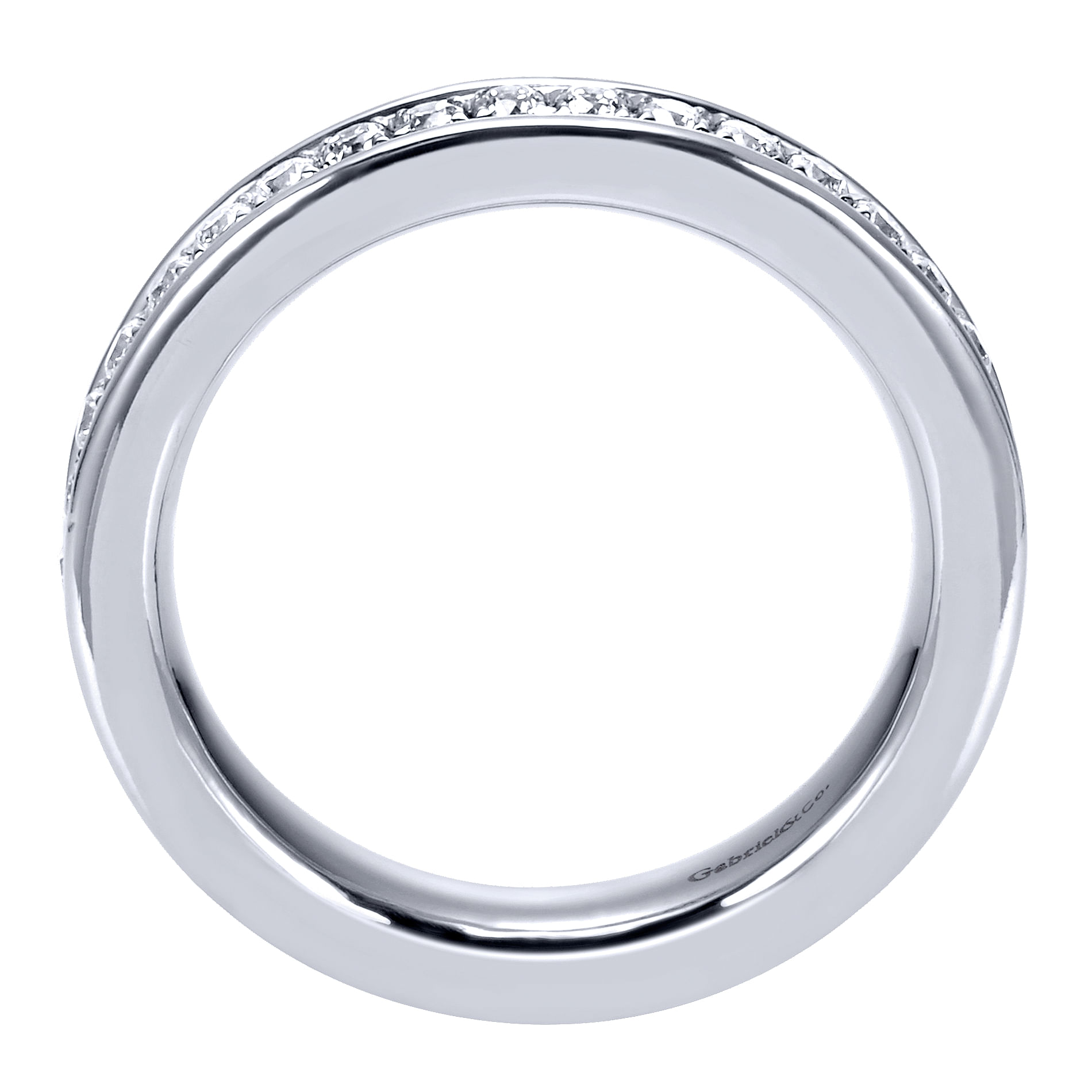 14k White Gold Diamond Eternity Band Anniversary Band angle 2 14k White Gold Diamond Eternity Band Anniversary Band angle 2