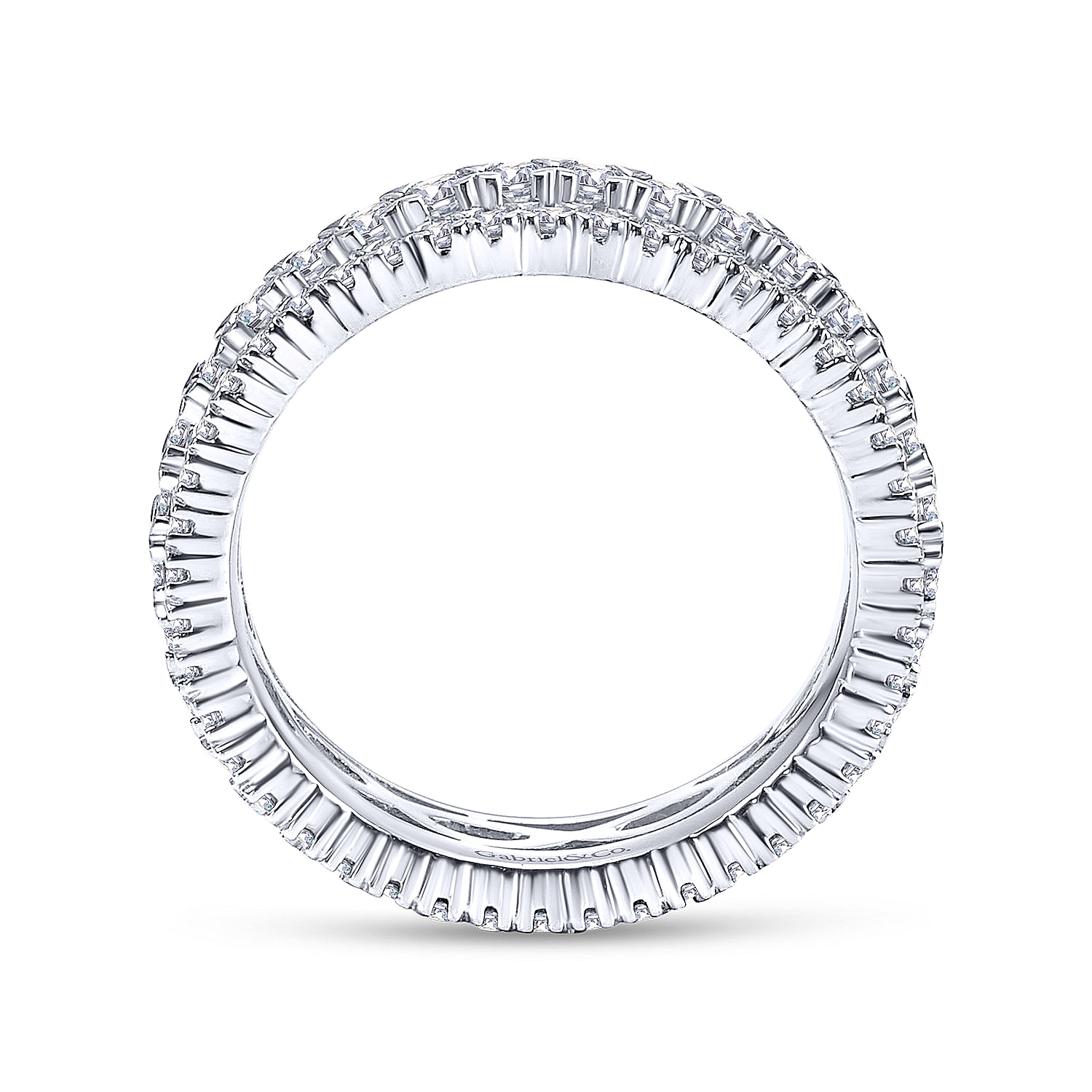 14k White Gold Diamond Eternity Band Anniversary Band angle 2 14k White Gold Diamond Eternity Band Anniversary Band angle 2