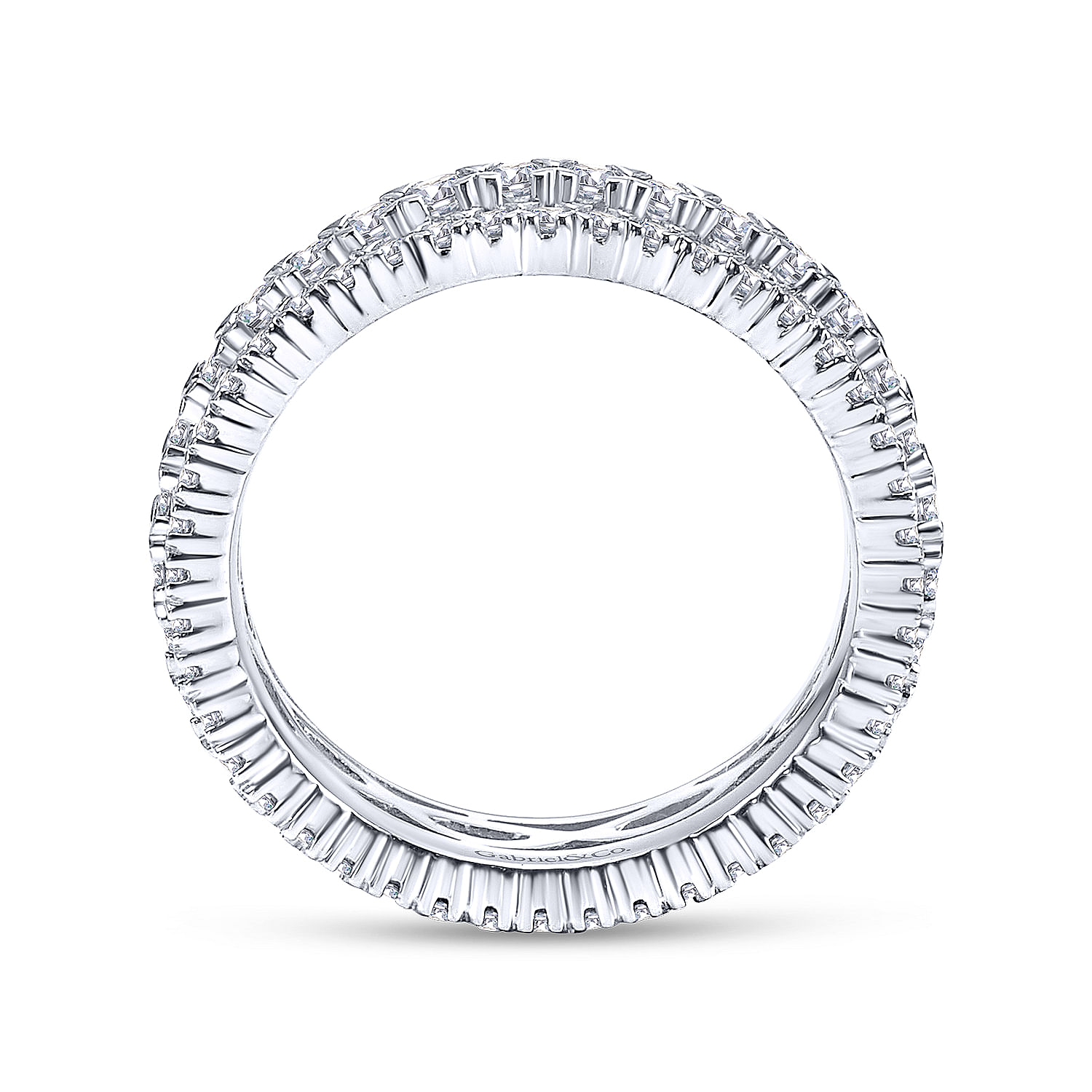 14k White Gold Diamond Eternity Band Anniversary Band angle 2 14k White Gold Diamond Eternity Band Anniversary Band angle 2