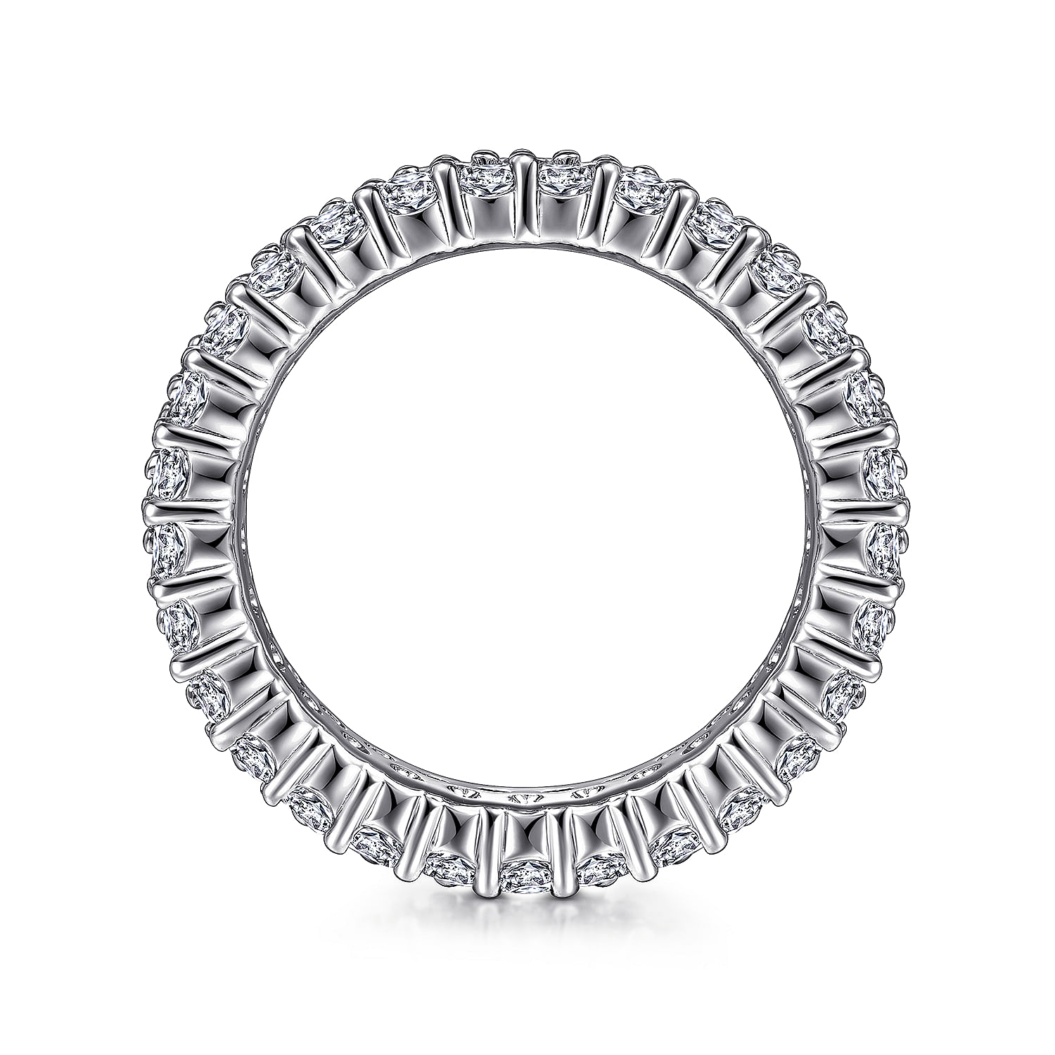 14k White Gold Diamond Eternity Band Anniversary Band angle 2 14k White Gold Diamond Eternity Band Anniversary Band angle 2