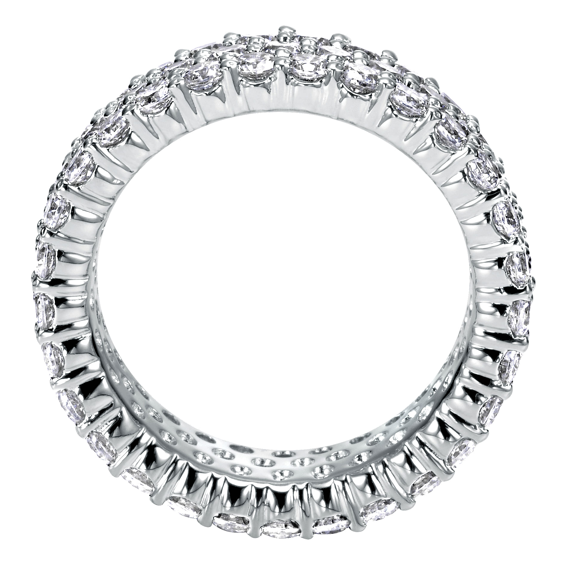 14k White Gold Diamond Eternity Band Anniversary Band angle 5 14k White Gold Diamond Eternity Band Anniversary Band angle 5