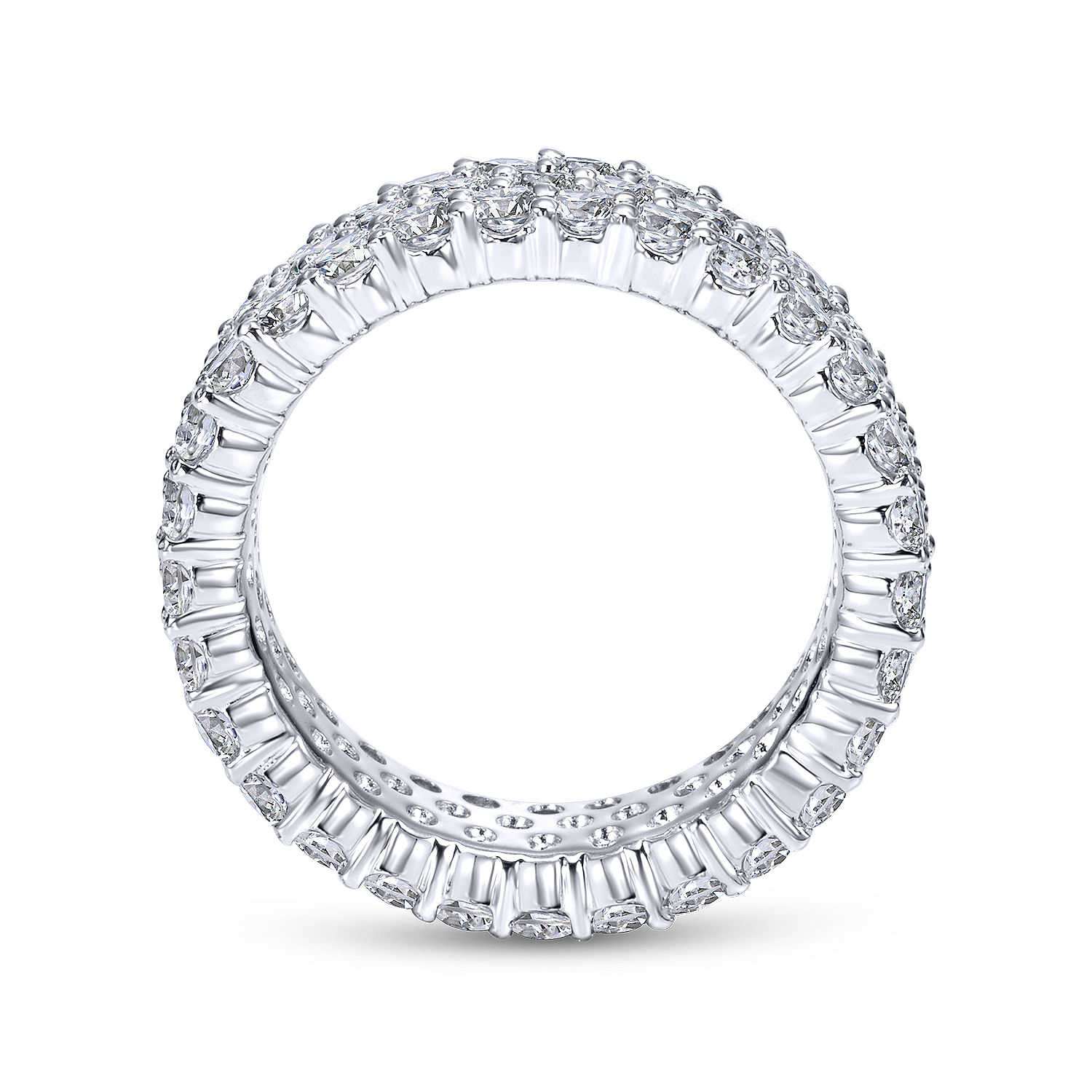 14k White Gold Diamond Eternity Band Anniversary Band angle 2 14k White Gold Diamond Eternity Band Anniversary Band angle 2