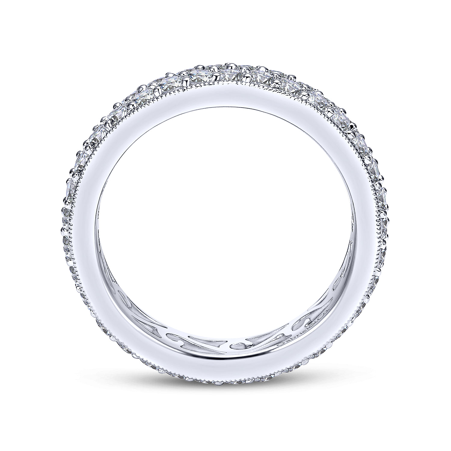 14k White Gold Diamond Eternity Band Anniversary Band angle 2 14k White Gold Diamond Eternity Band Anniversary Band angle 2