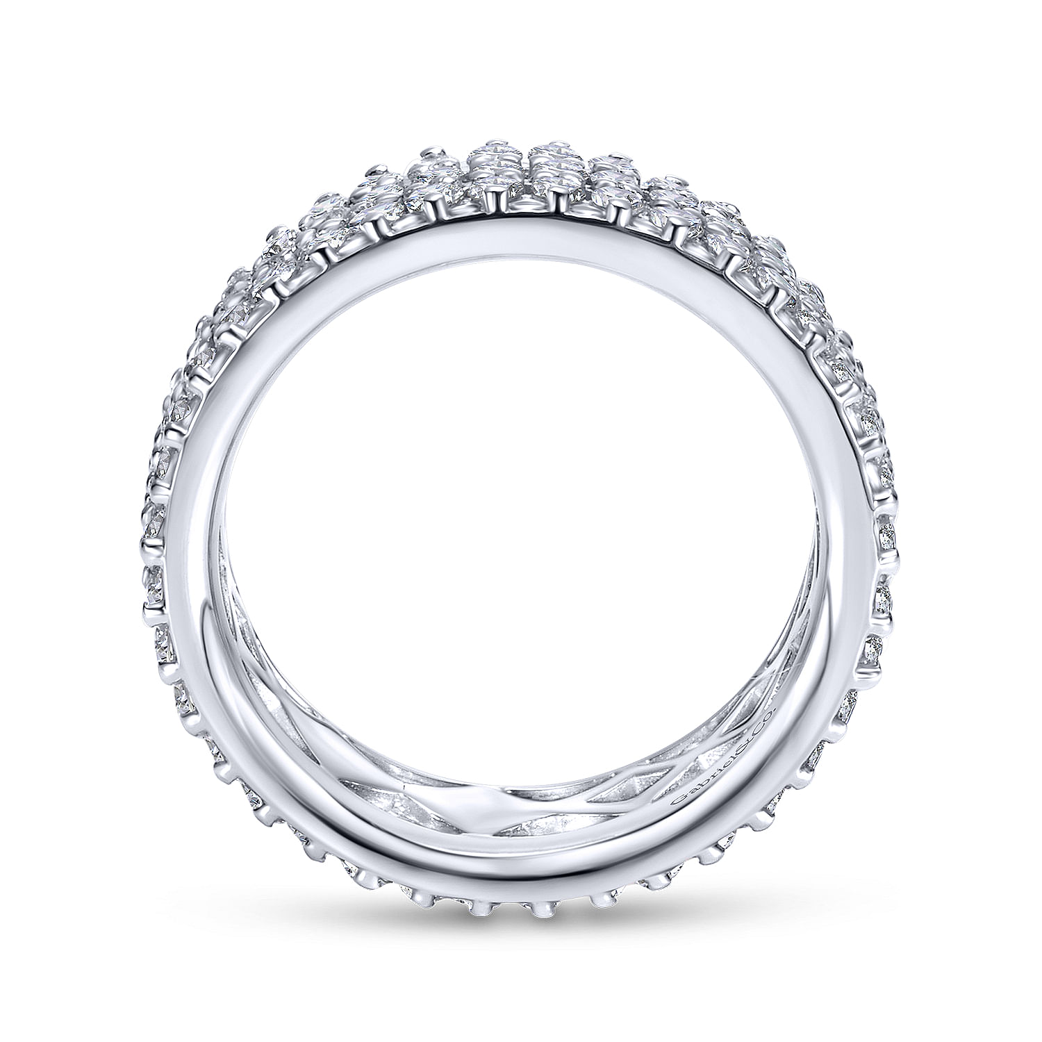 14k White Gold Diamond Eternity Band Anniversary Band angle 2 14k White Gold Diamond Eternity Band Anniversary Band angle 2