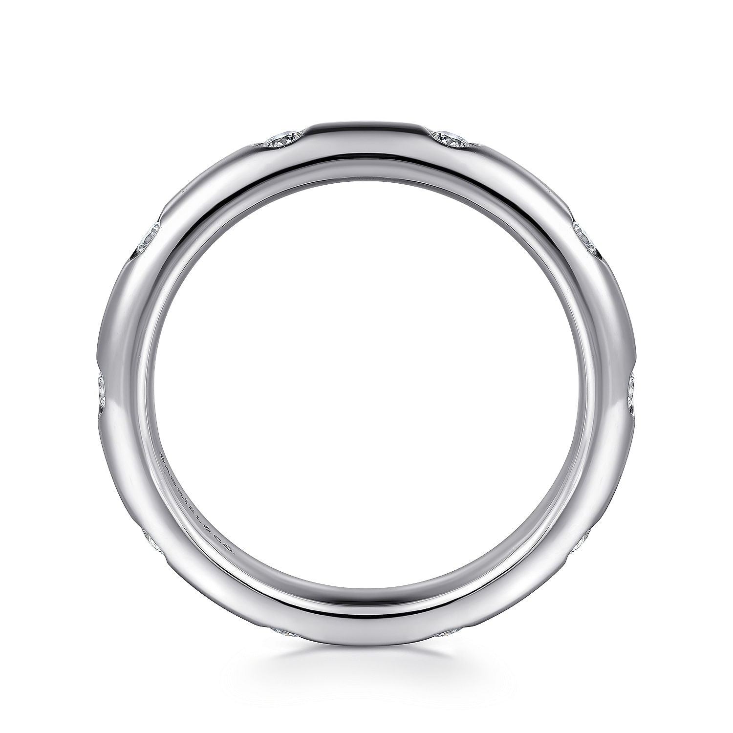 14k White Gold Diamond Eternity Band Anniversary Band angle 2 14k White Gold Diamond Eternity Band Anniversary Band angle 2