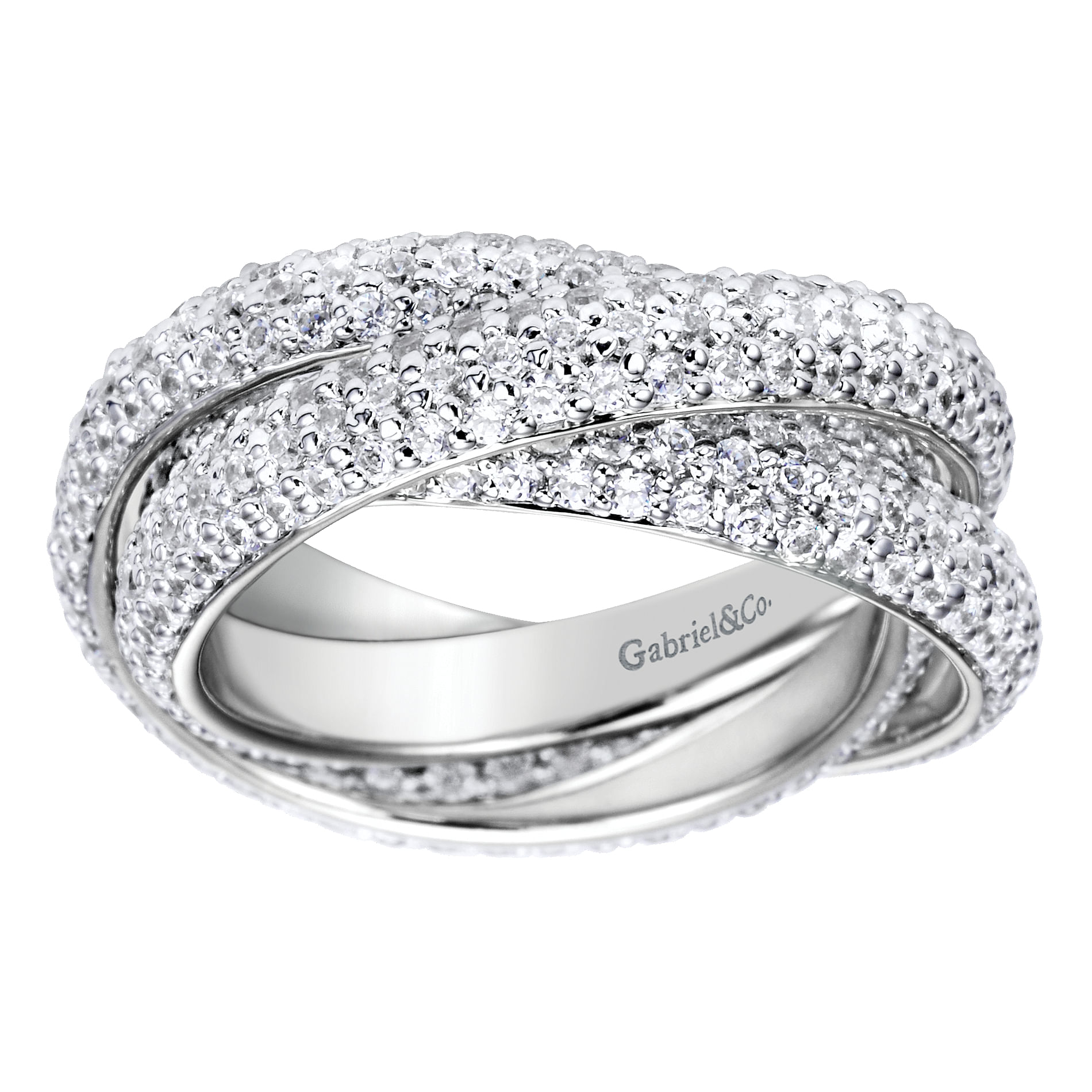 14k White Gold Diamond Eternity Band Anniversary Band angle 5 14k White Gold Diamond Eternity Band Anniversary Band angle 5
