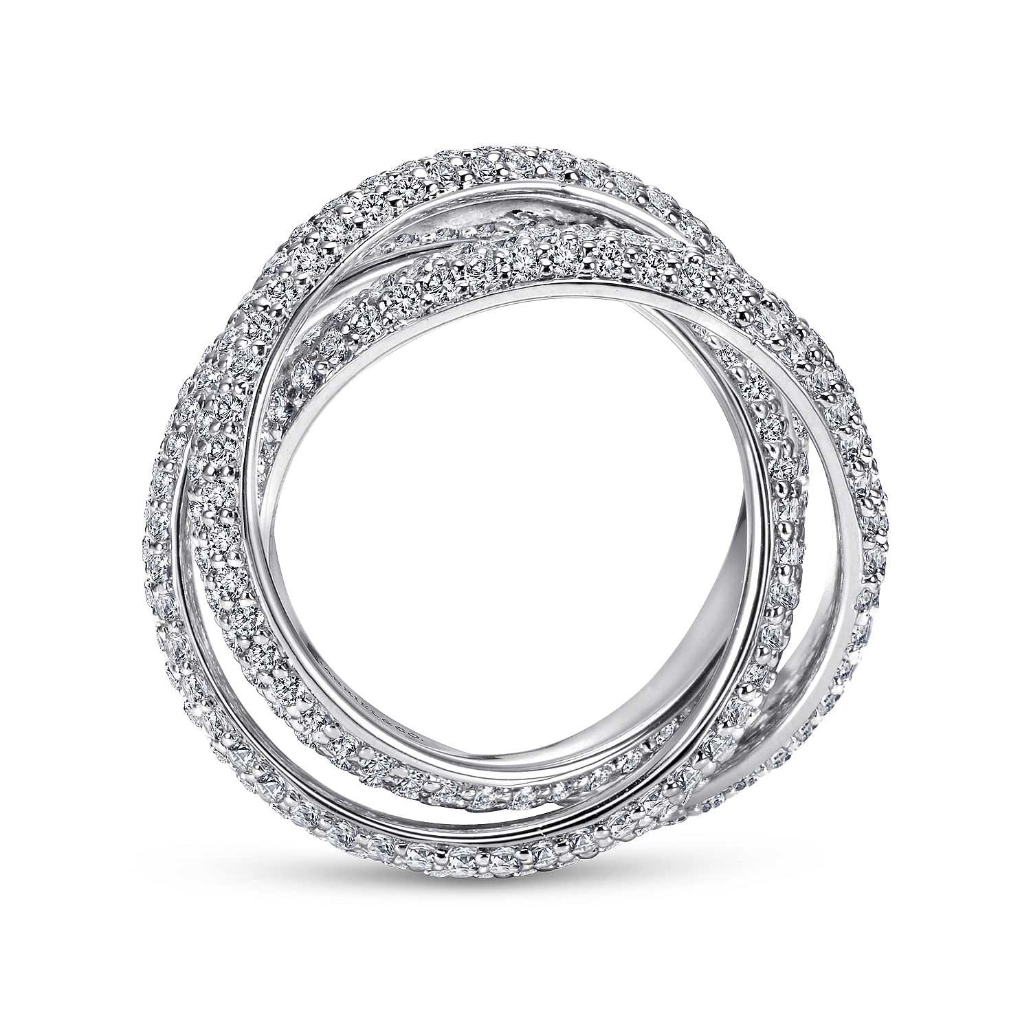 14k White Gold Diamond Eternity Band Anniversary Band angle 2 14k White Gold Diamond Eternity Band Anniversary Band angle 2