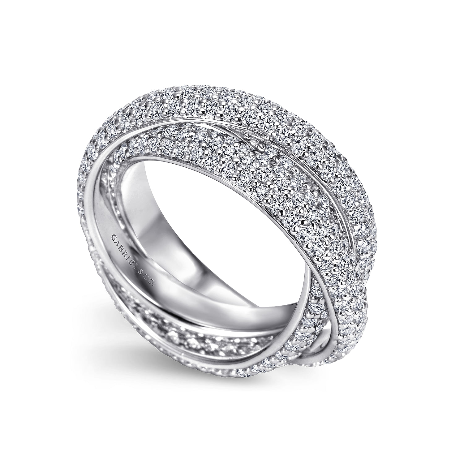 14k White Gold Diamond Eternity Band Anniversary Band angle 3 14k White Gold Diamond Eternity Band Anniversary Band angle 3
