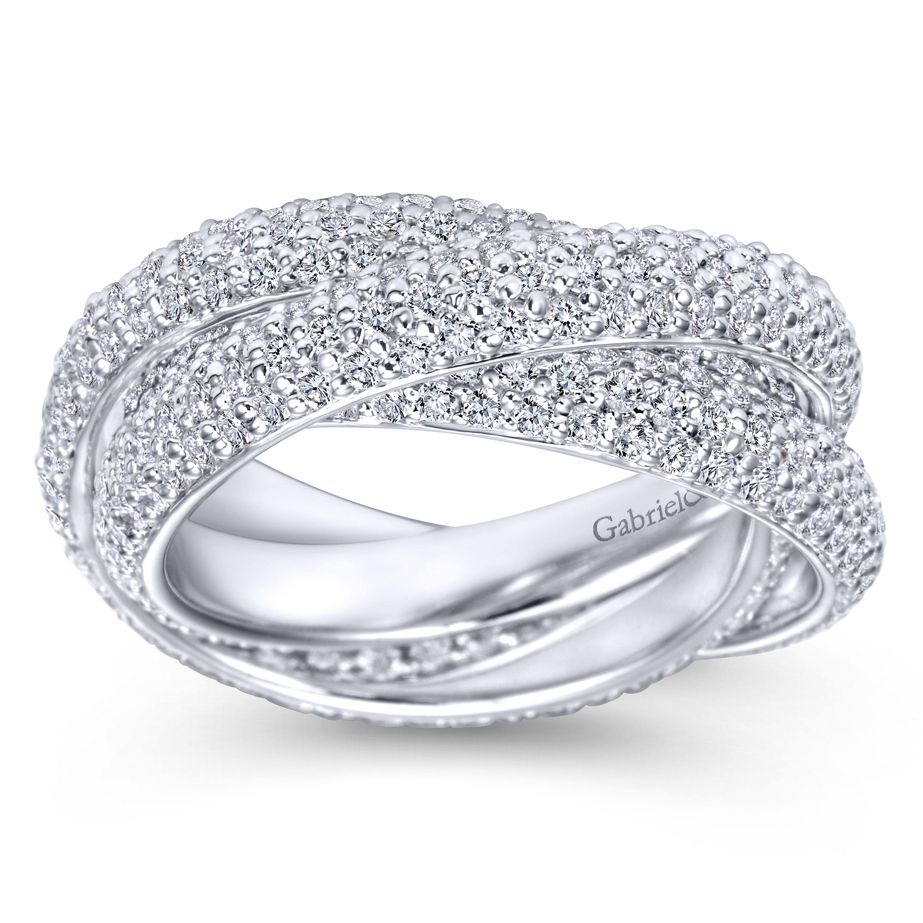 14k White Gold Diamond Eternity Band Anniversary Band angle 5 14k White Gold Diamond Eternity Band Anniversary Band angle 5