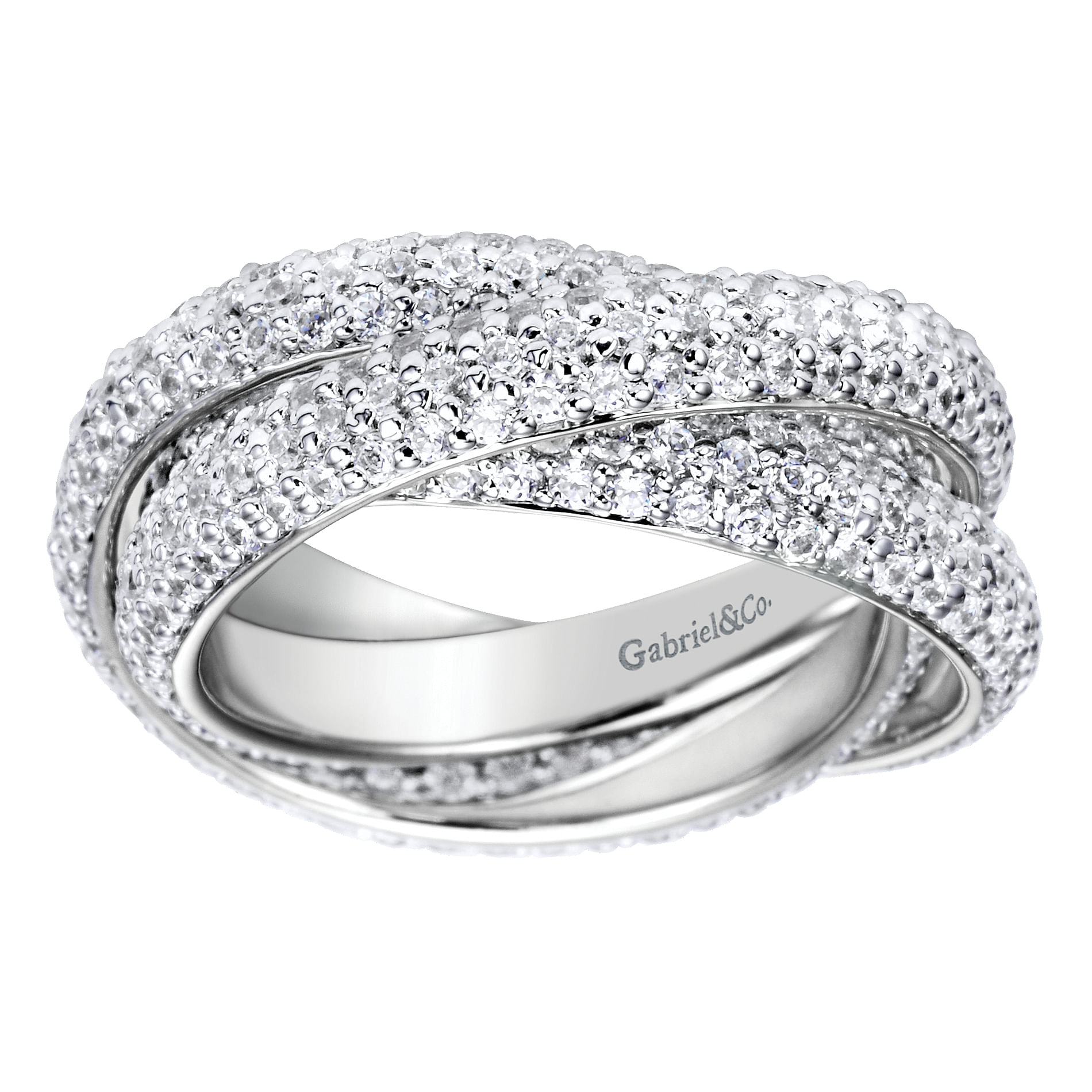 14k White Gold Diamond Eternity Band Anniversary Band angle 5 14k White Gold Diamond Eternity Band Anniversary Band angle 5