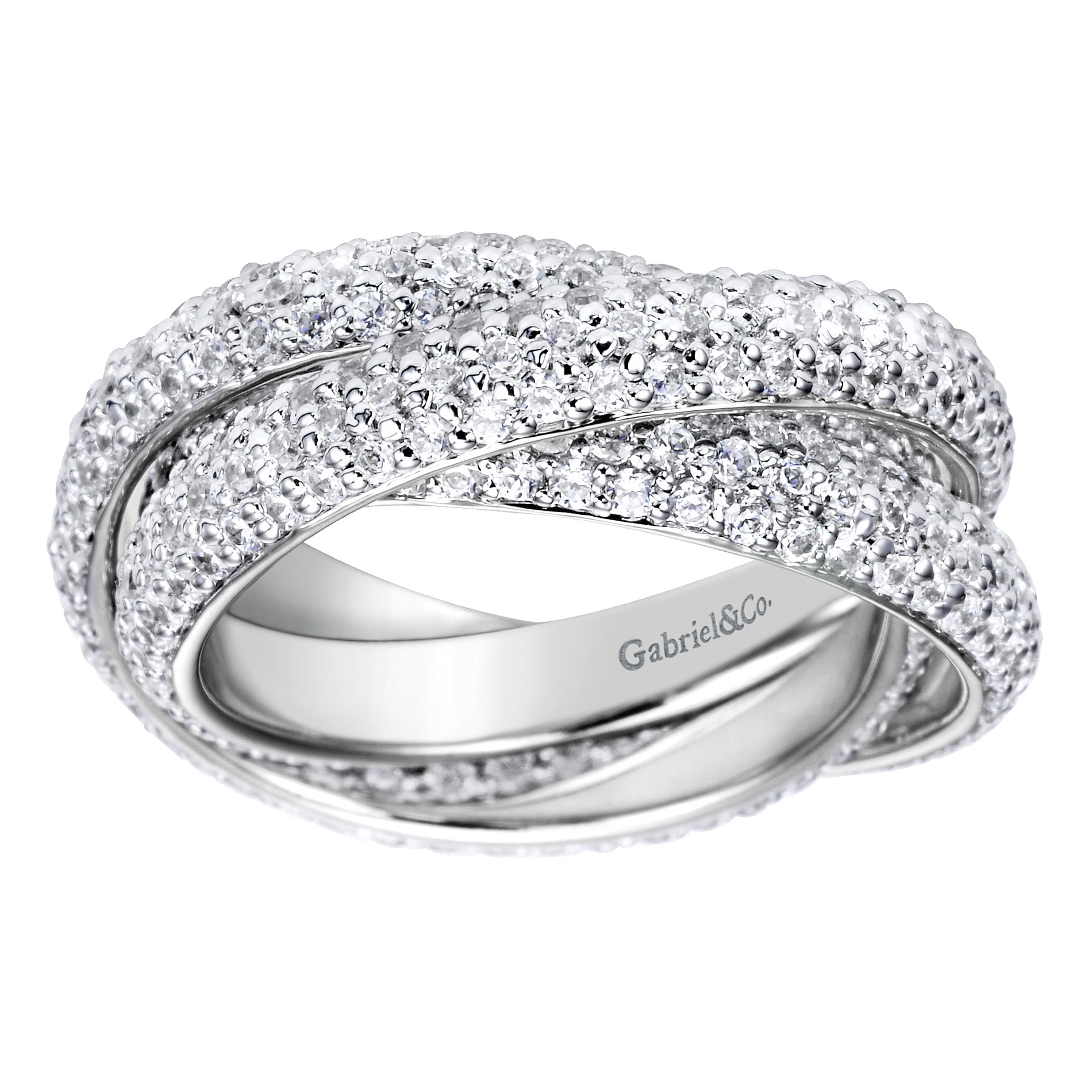 14k White Gold Diamond Eternity Band Anniversary Band angle 5 14k White Gold Diamond Eternity Band Anniversary Band angle 5